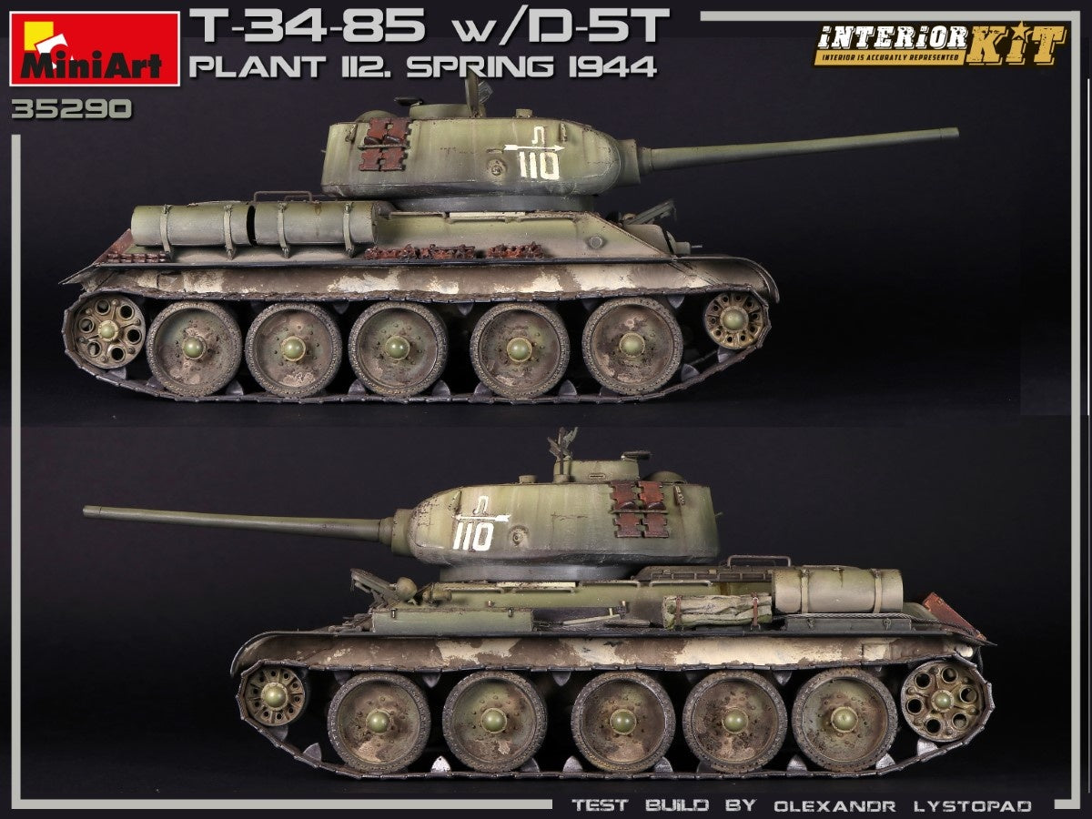 MiniArt 1/35 T-34/85 w/D-5T. PLANT 112. SPRING 1944. INTERIOR KIT | 4820183313171