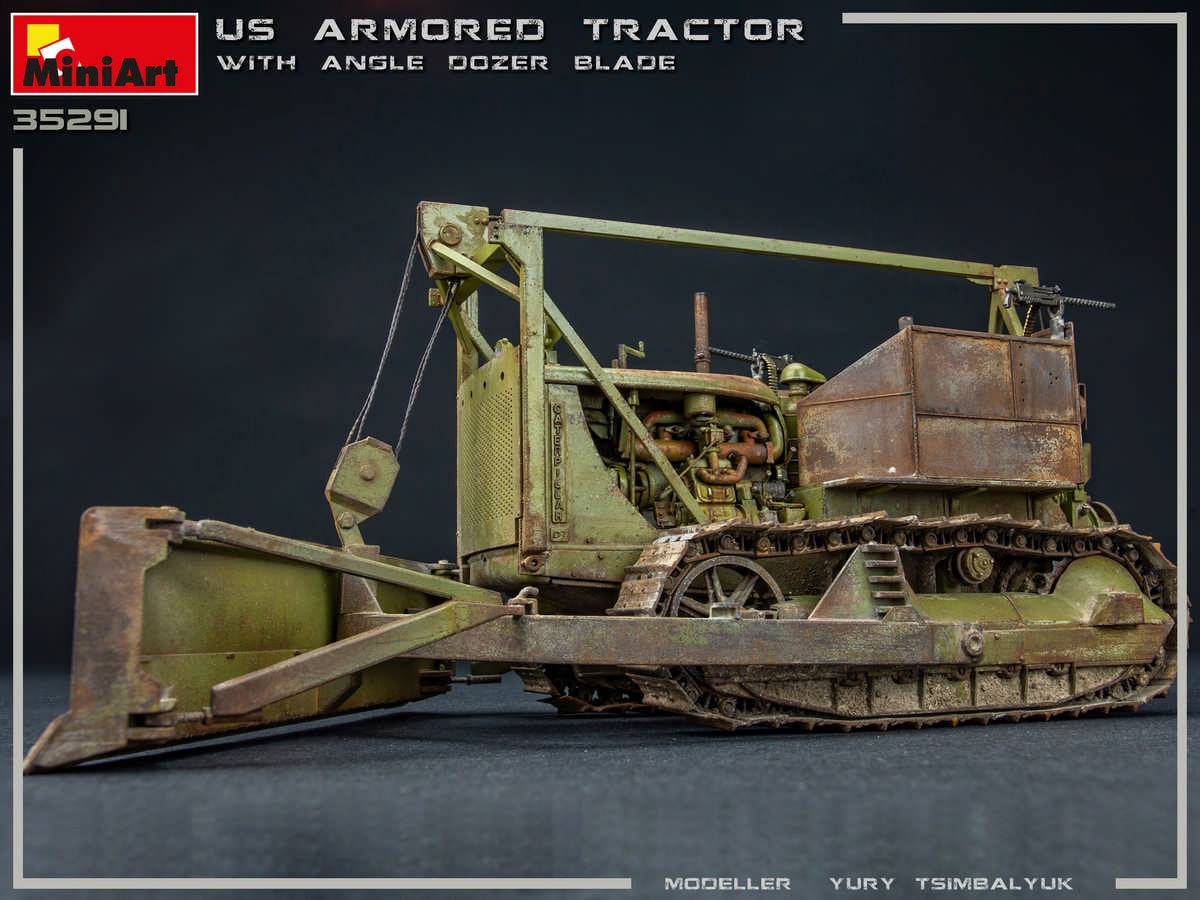 MiniArt 1/35 U.S. Armored Tractor w/ Angle Dozer Blade | 4820183312945