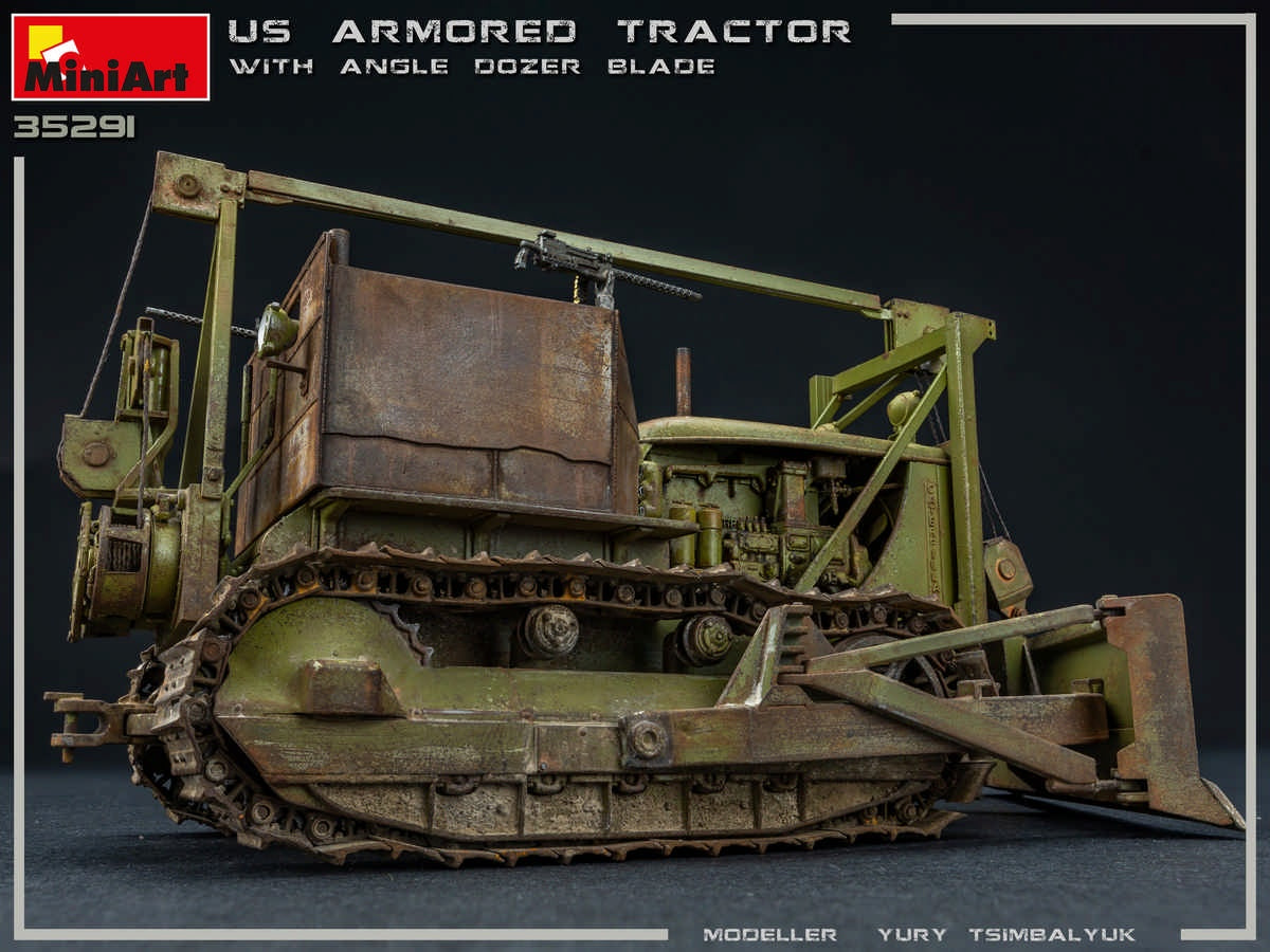 MiniArt 1/35 U.S. Armored Tractor w/ Angle Dozer Blade | 4820183312945