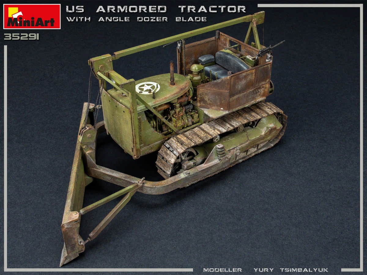 MiniArt 1/35 U.S. Armored Tractor w/ Angle Dozer Blade | 4820183312945