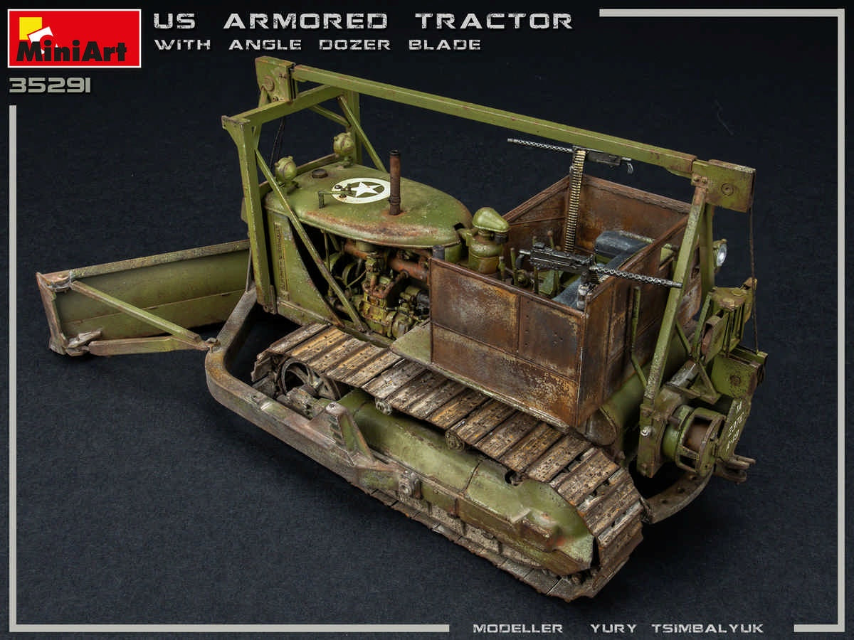 MiniArt 1/35 U.S. Armored Tractor w/ Angle Dozer Blade | 4820183312945