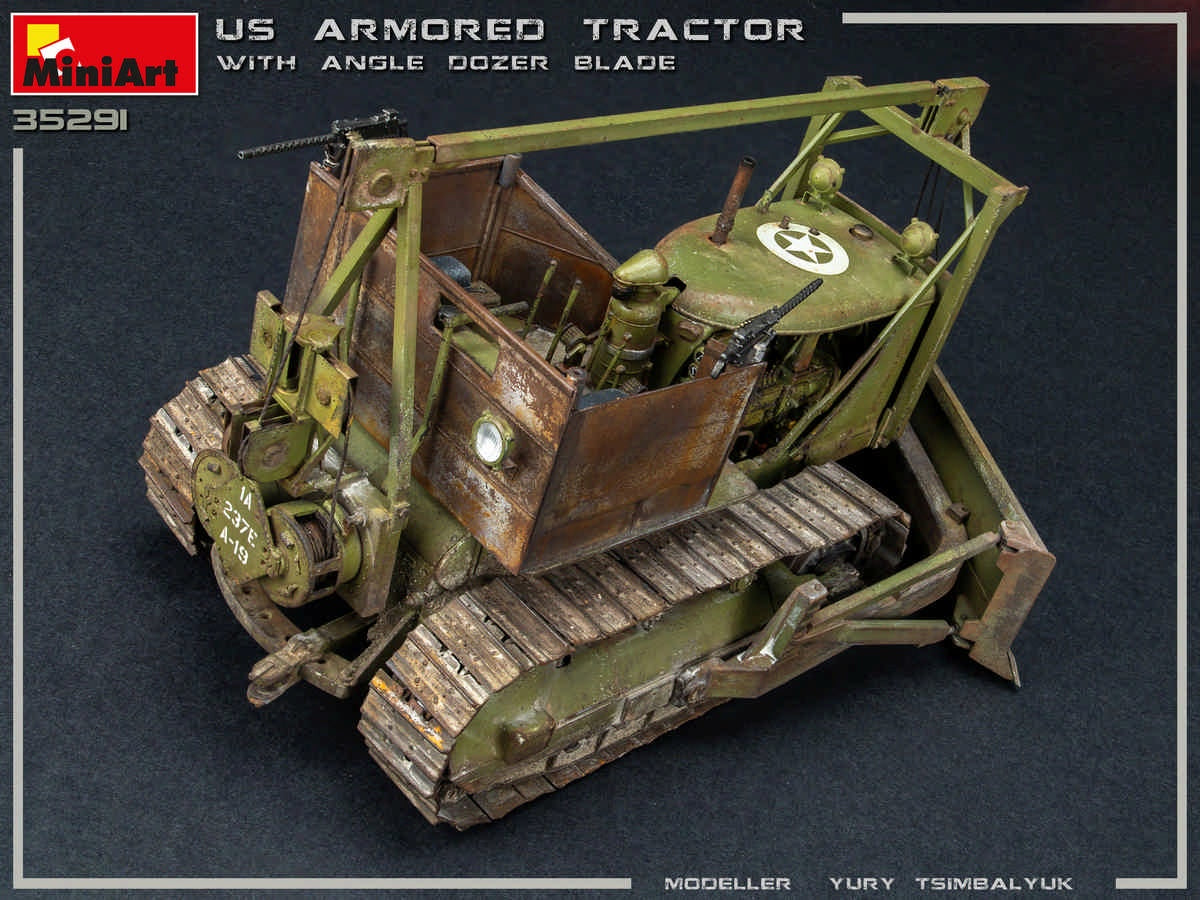 MiniArt 1/35 U.S. Armored Tractor w/ Angle Dozer Blade | 4820183312945