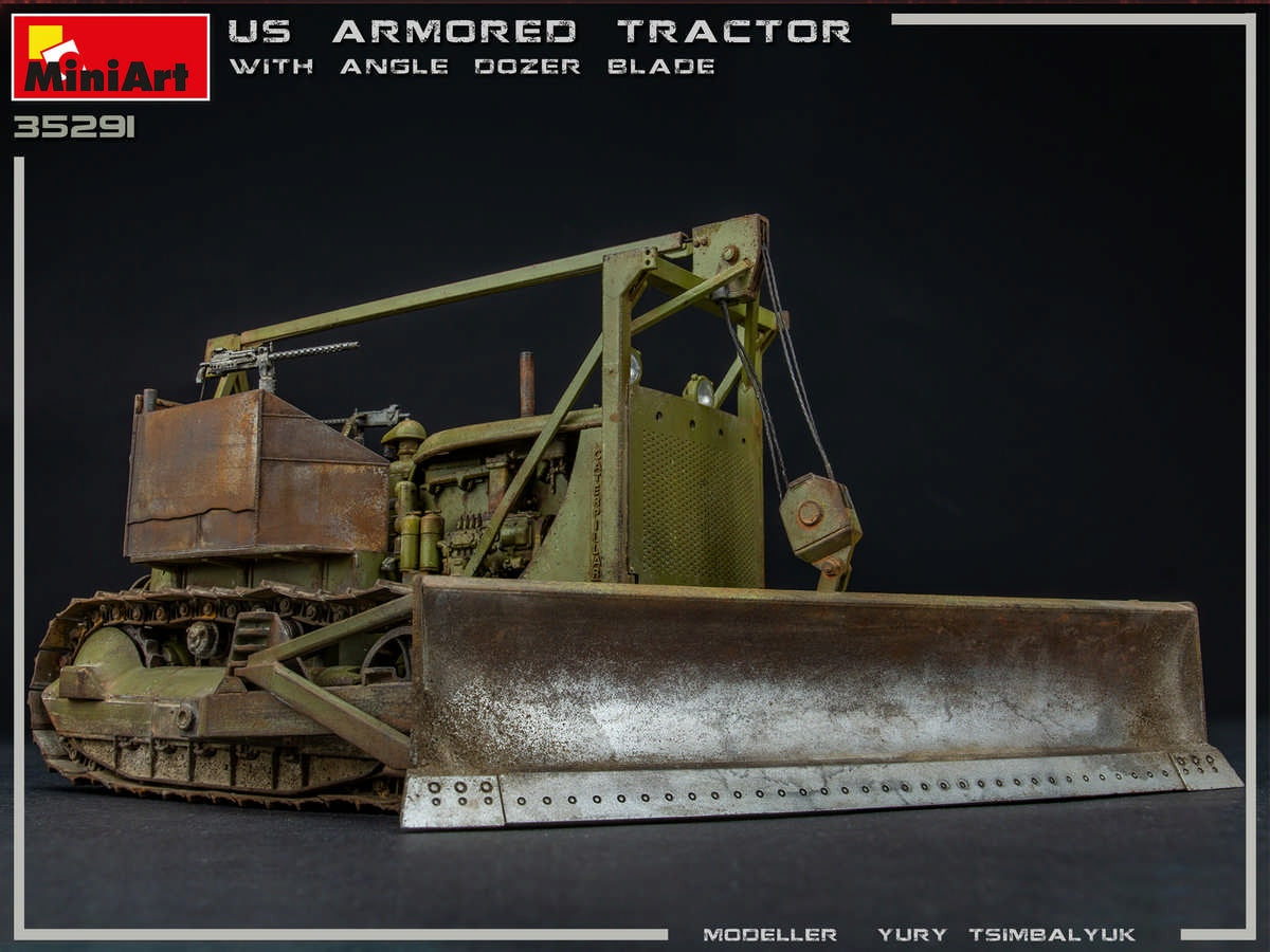 MiniArt 1/35 U.S. Armored Tractor w/ Angle Dozer Blade | 4820183312945