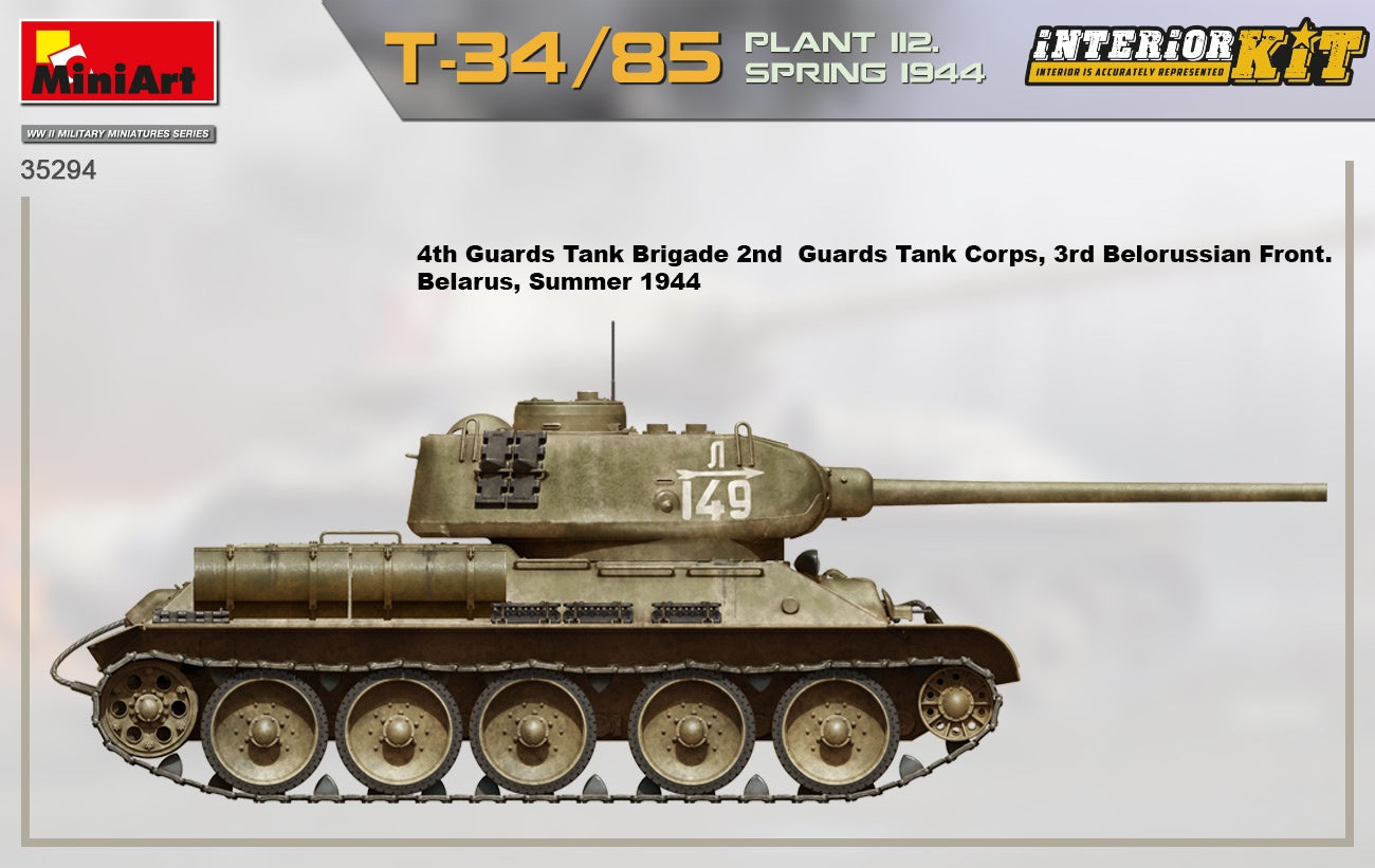 Miniart 1/35 T-34-85 Plant 112 Spring 1944, Interior Kit | 4820183313782