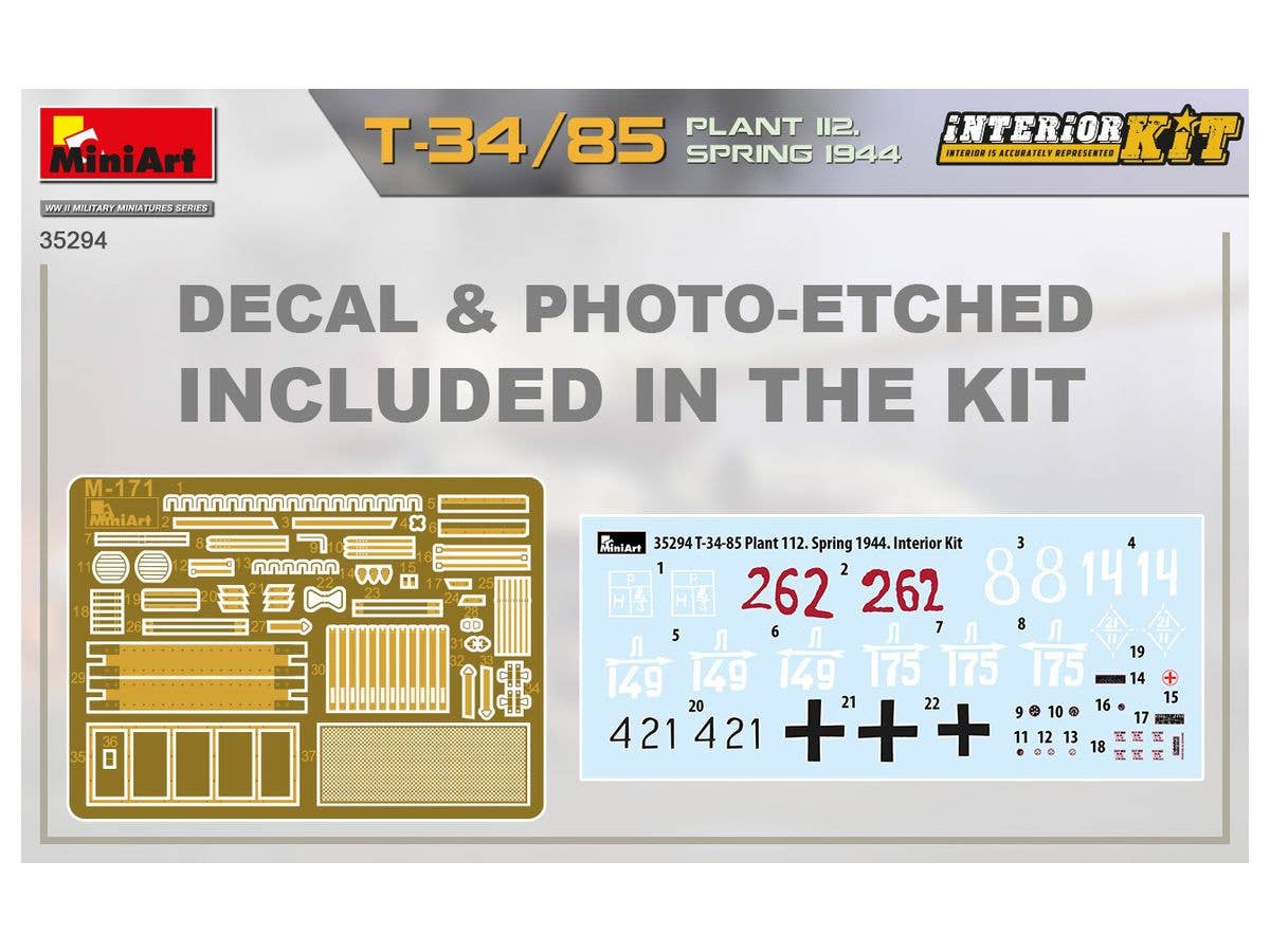 Miniart 1/35 T-34-85 Plant 112 Spring 1944, Interior Kit | 4820183313782