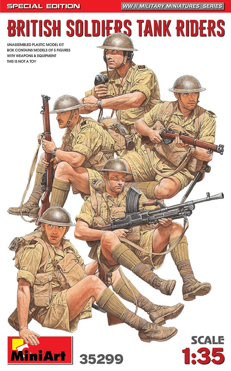 MiniArt 1/35 British Soldiers Tank Riders Special Edition | 4820183313775