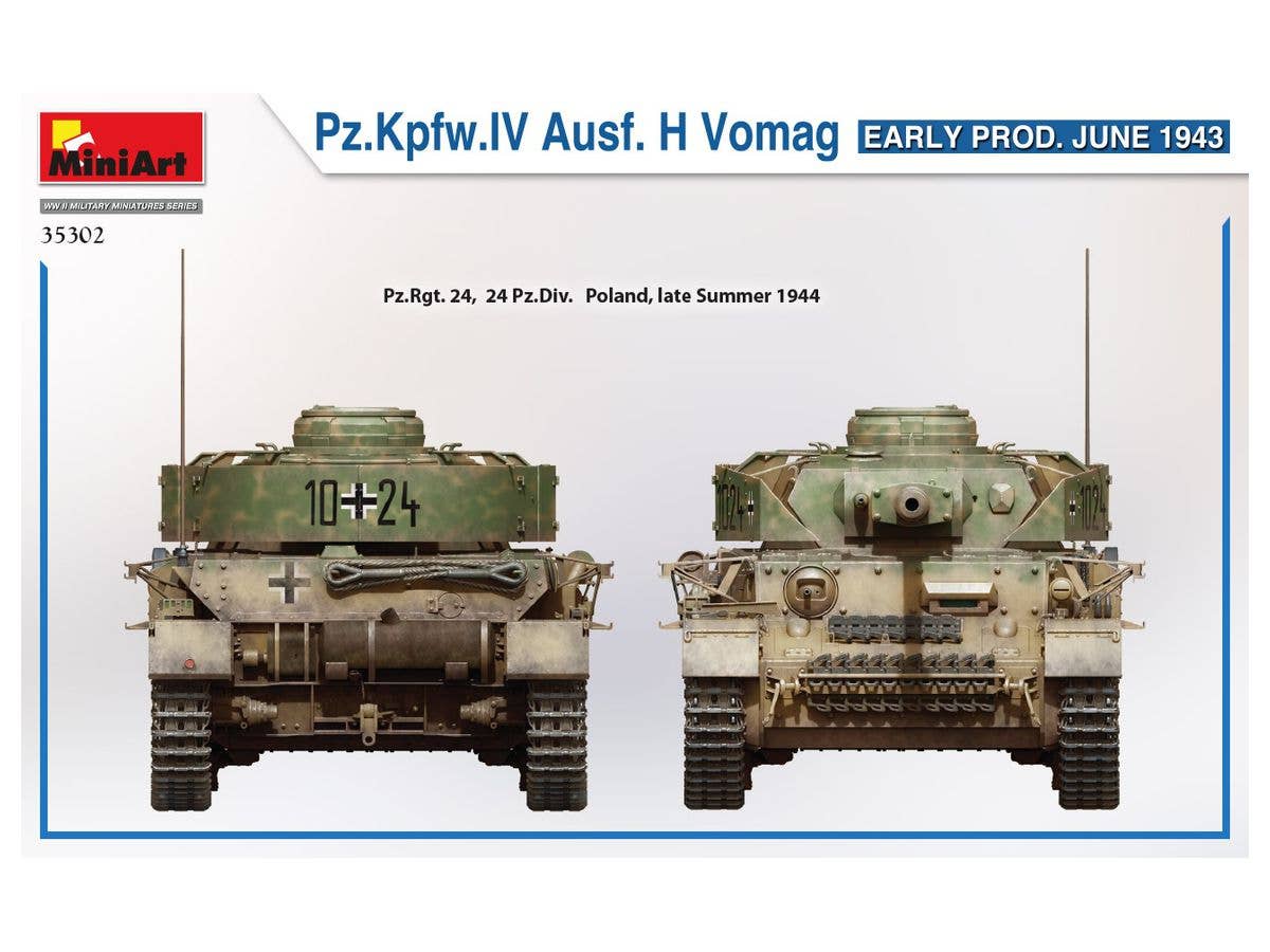 MiniArt 1/35 Pz.Kpfw.IV Ausf. H Vomag. Early Production June 1943 | 4820183313553