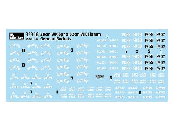 MiniArt 1/35 German Rockets 28cm WK Spr & 32cm WK Flamm | 4820183312457
