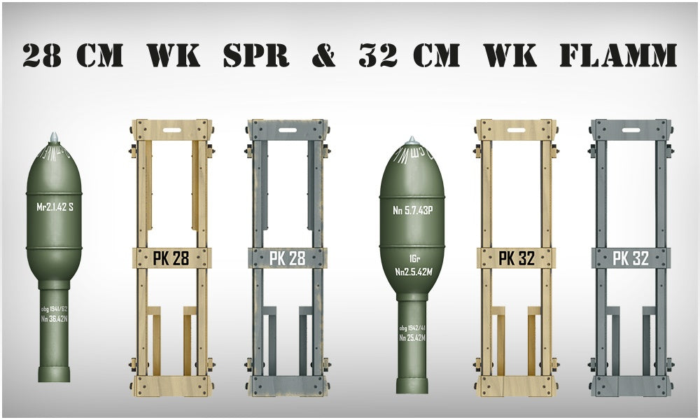MiniArt 1/35 German Rockets 28cm WK Spr & 32cm WK Flamm | 4820183312457