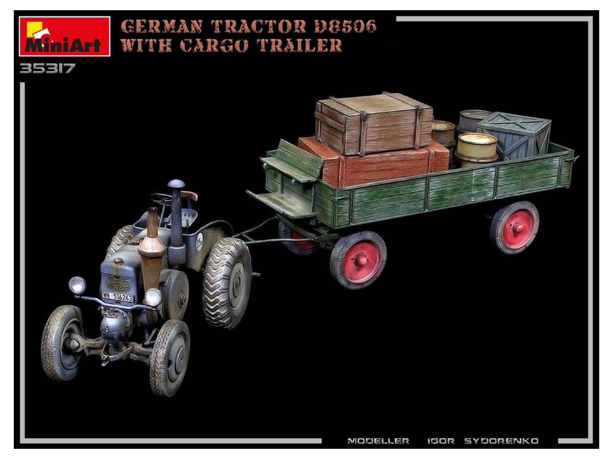 MiniArt 1/35 German Tractor D8506 with Cargo Trailer | 4820183313881