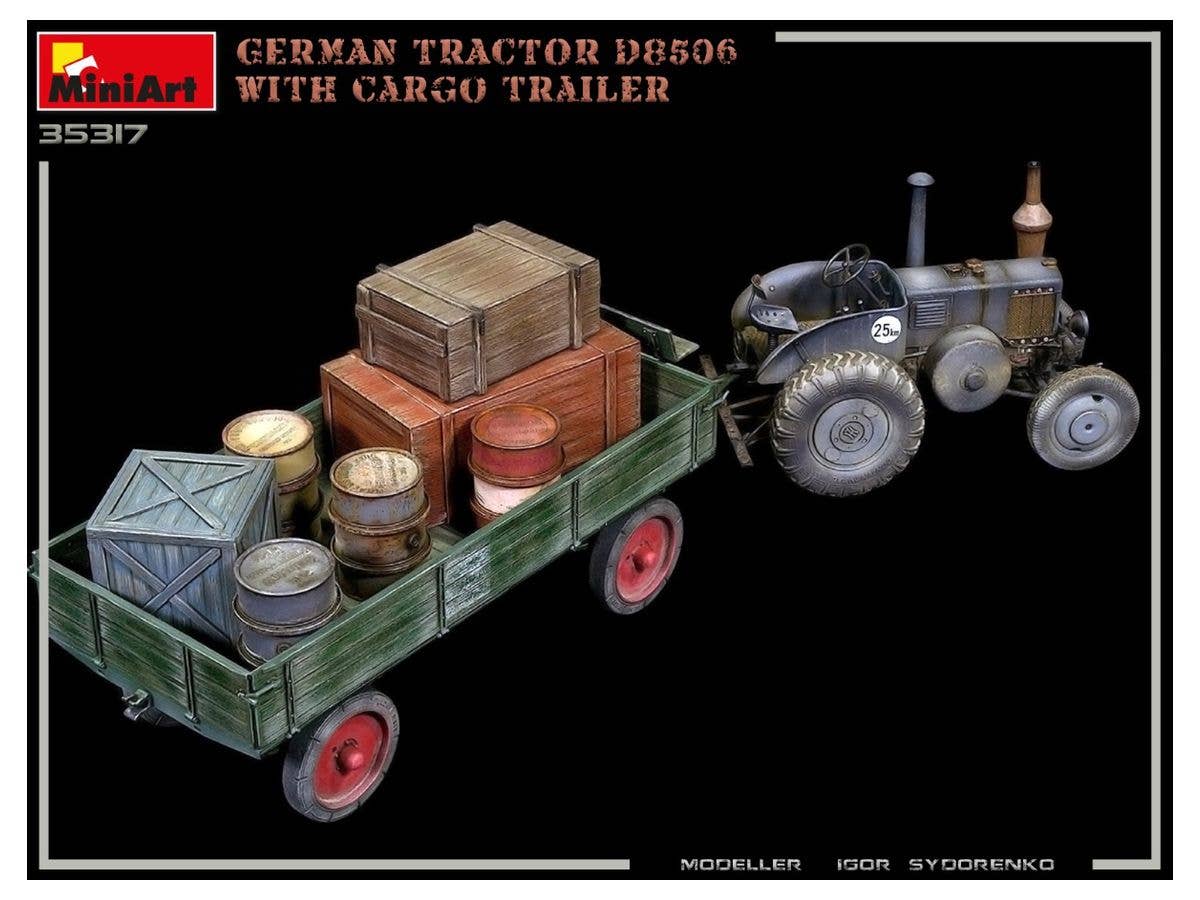MiniArt 1/35 German Tractor D8506 with Cargo Trailer | 4820183313881
