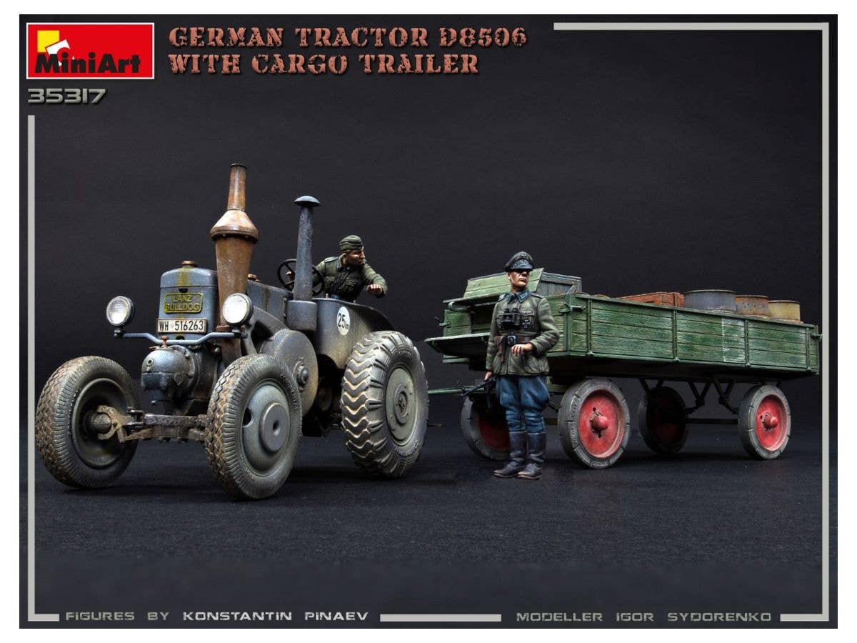MiniArt 1/35 German Tractor D8506 with Cargo Trailer | 4820183313881
