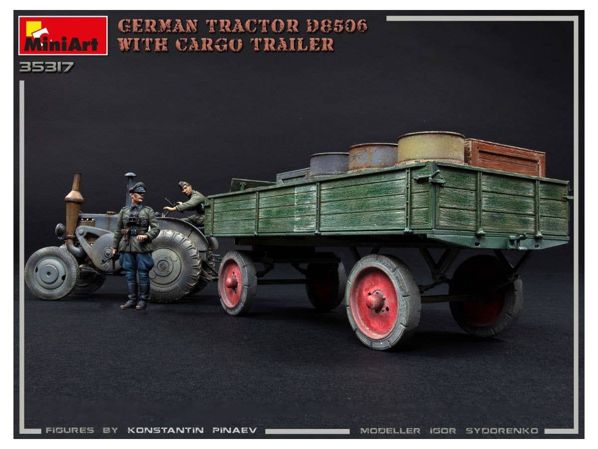 MiniArt 1/35 German Tractor D8506 with Cargo Trailer | 4820183313881