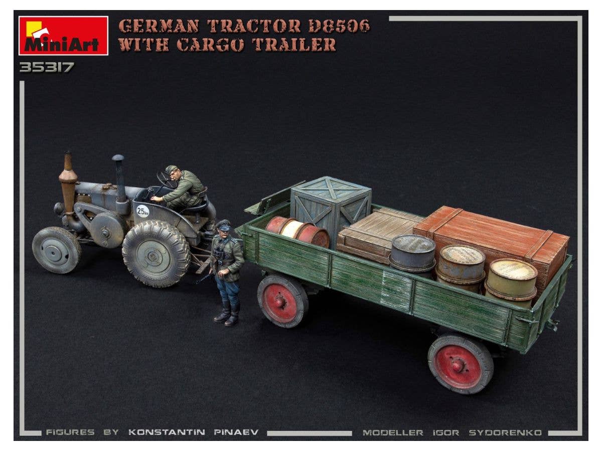MiniArt 1/35 German Tractor D8506 with Cargo Trailer | 4820183313881