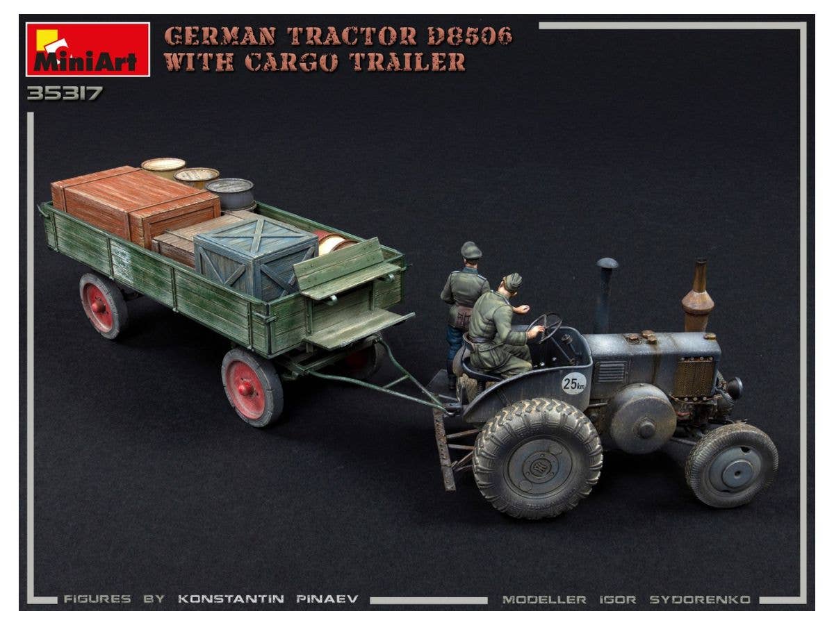 MiniArt 1/35 German Tractor D8506 with Cargo Trailer | 4820183313881