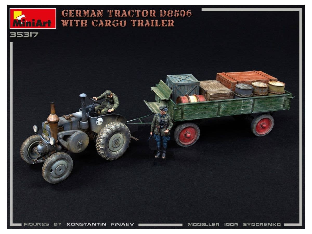 MiniArt 1/35 German Tractor D8506 with Cargo Trailer | 4820183313881