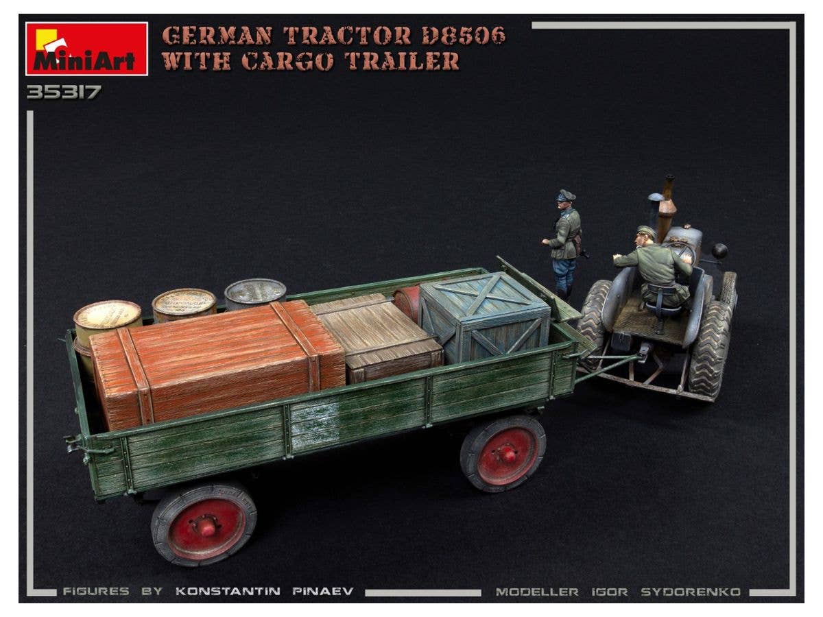 MiniArt 1/35 German Tractor D8506 with Cargo Trailer | 4820183313881