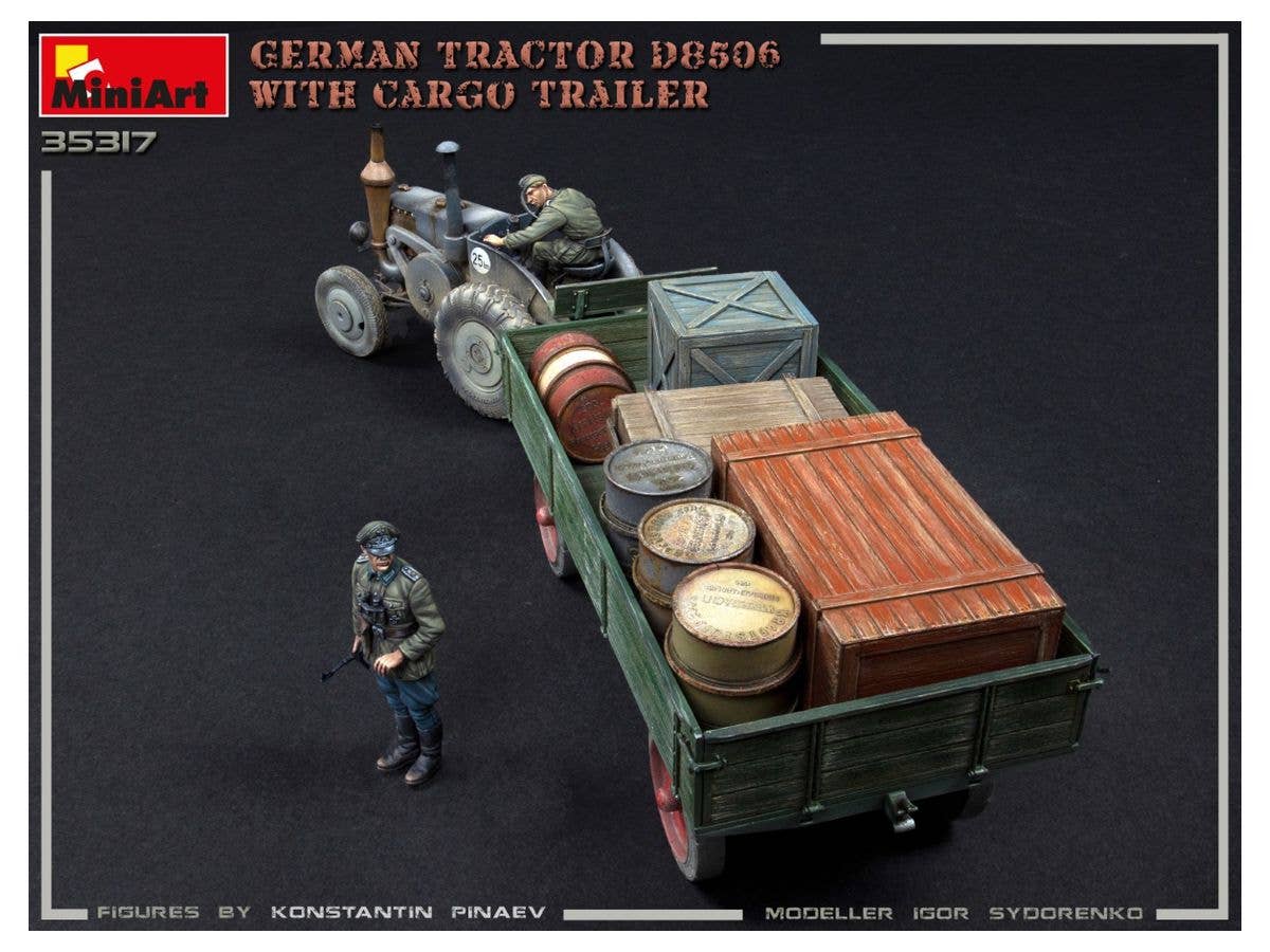 MiniArt 1/35 German Tractor D8506 with Cargo Trailer | 4820183313881