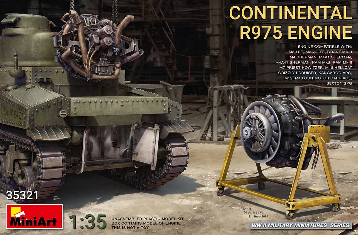 MiniArt 1/35 Continental R975 Engine | 4820183312631