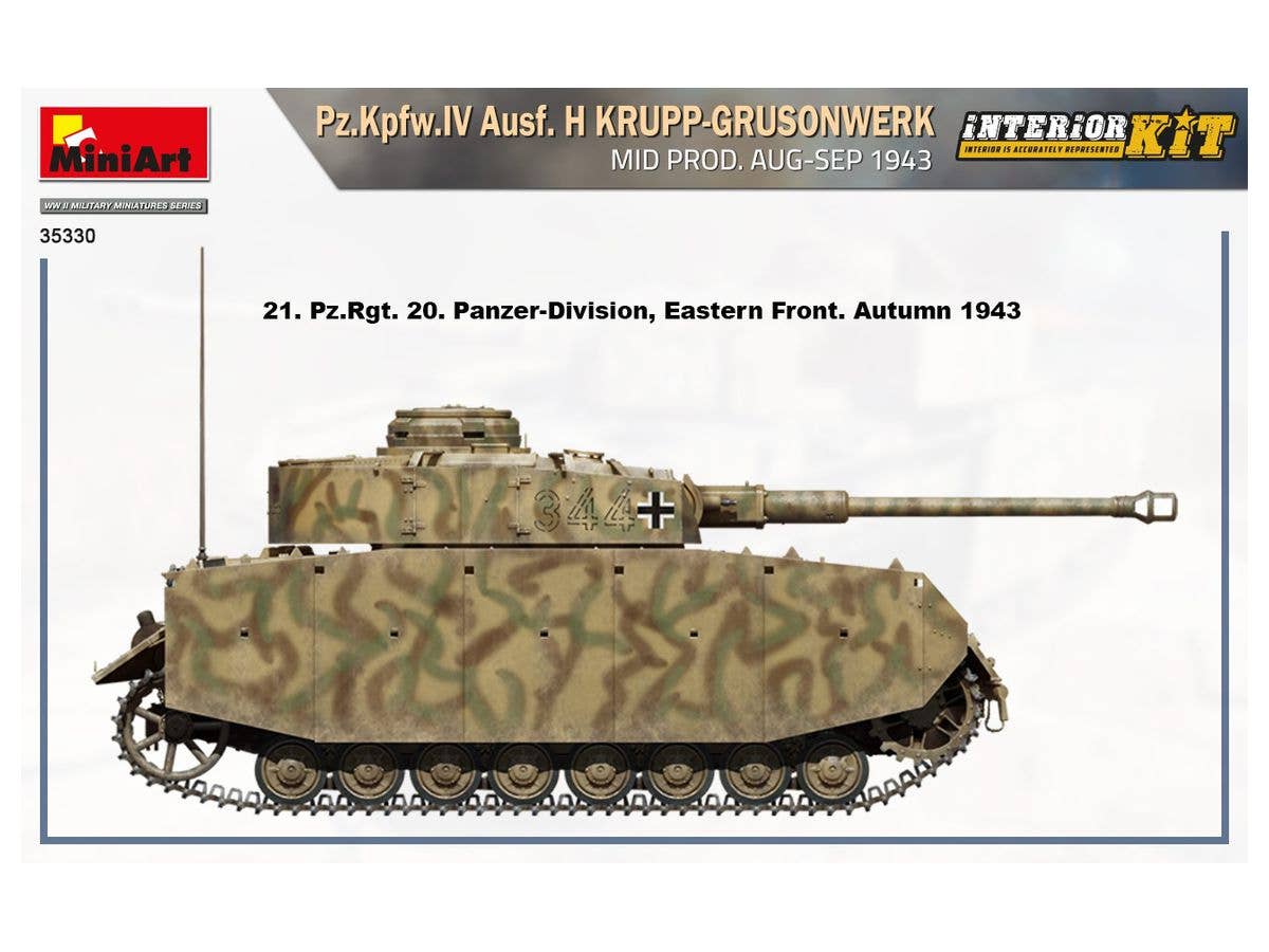 MiniArt 1/35 Pz.Kpfw.IV Ausf. H Krupp-Grusonwerk. Mid Production Aug-Sep 1943 Interior Kit | 4820183313768