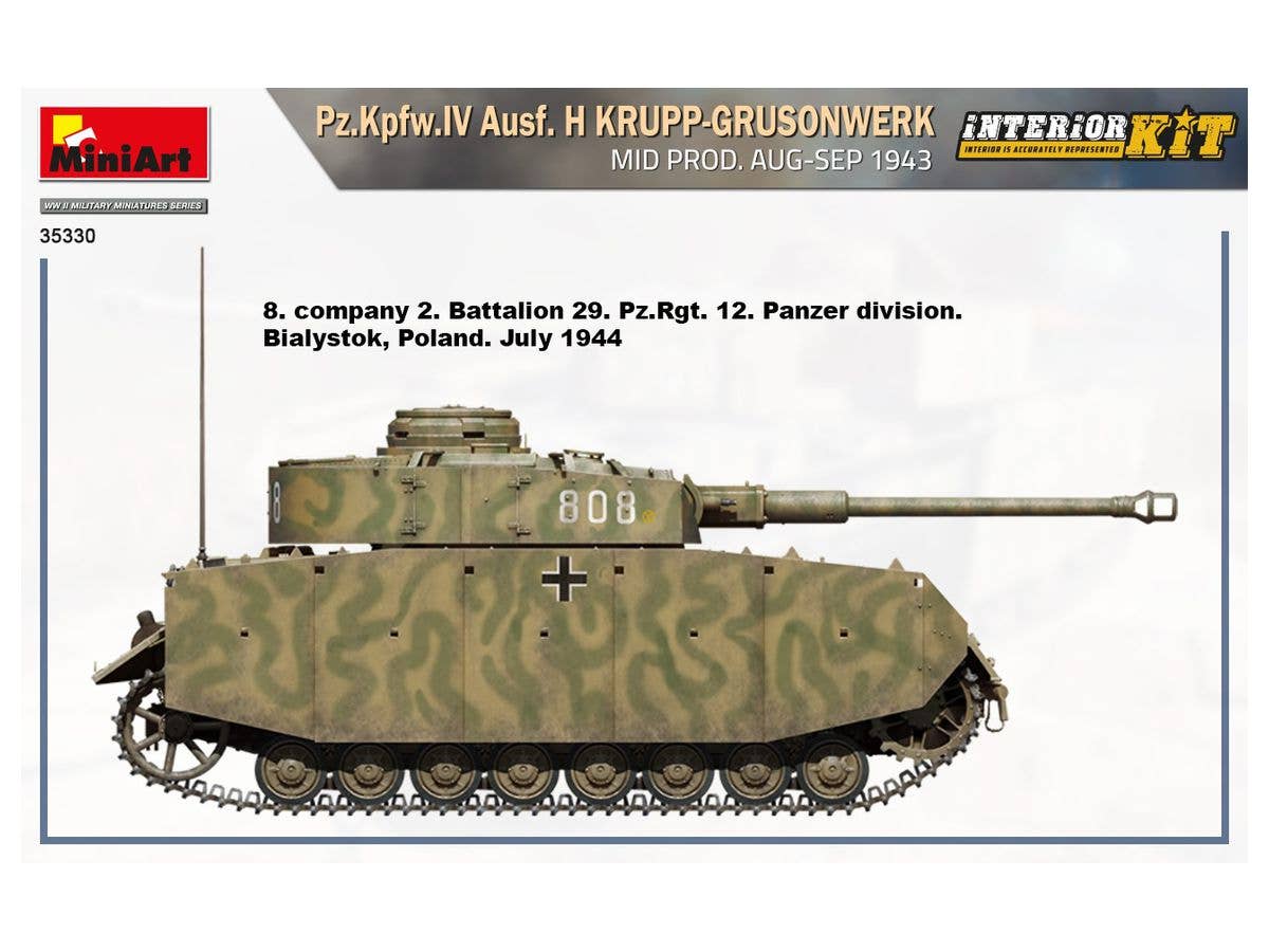 MiniArt 1/35 Pz.Kpfw.IV Ausf. H Krupp-Grusonwerk. Mid Production Aug-Sep 1943 Interior Kit | 4820183313768