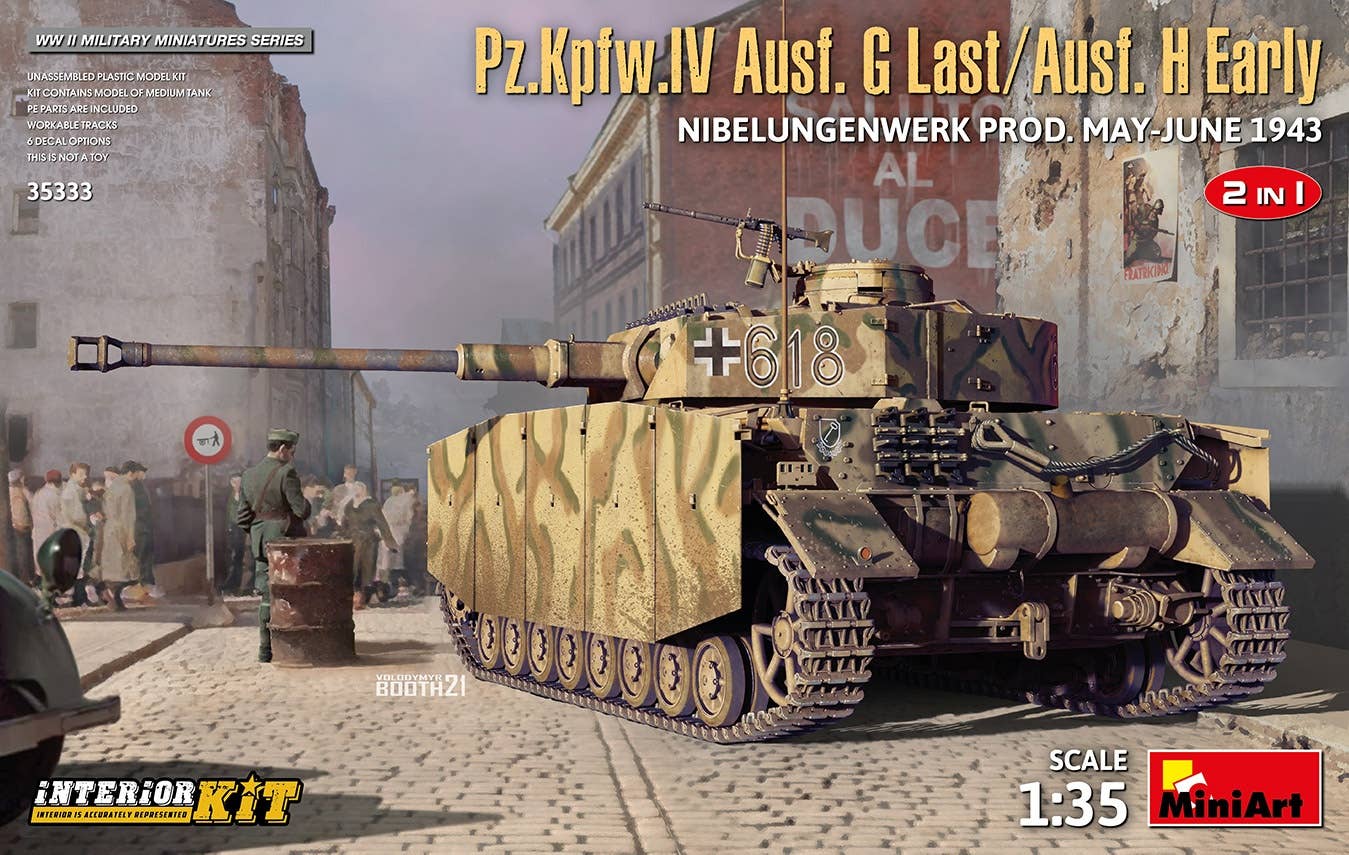 MiniArt 1/35 Pz.Kpfw.IV Ausf. G-Last/H-Early Nibelungenwerk Prod. (May-June 1943) 2 in 1 Interior Kit | 4820183313980