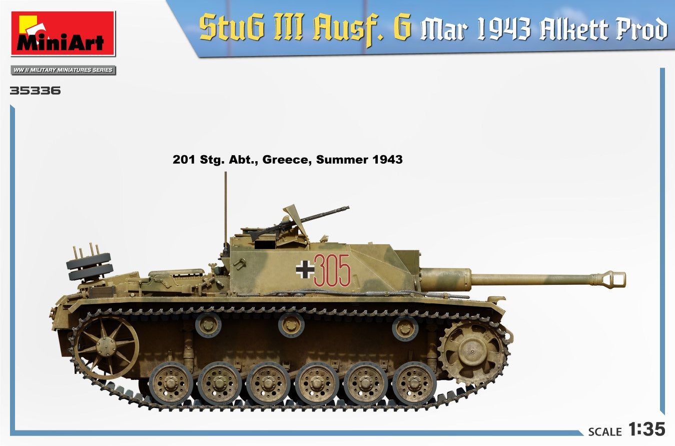 Miniart 1/35 StuG III Ausf. G Mar 1943 Alkett Prod | 4820183314598