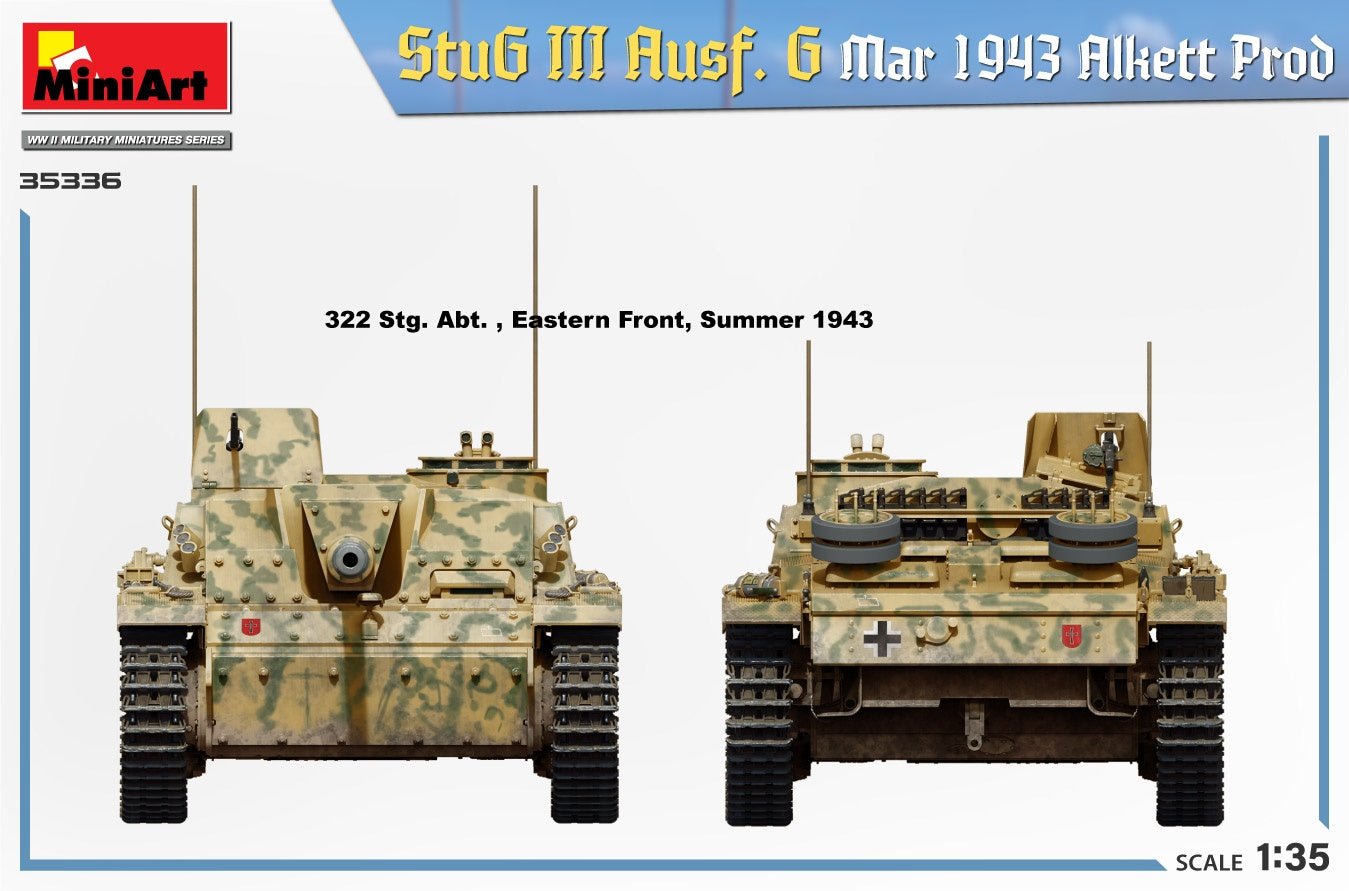Miniart 1/35 StuG III Ausf. G Mar 1943 Alkett Prod | 4820183314598