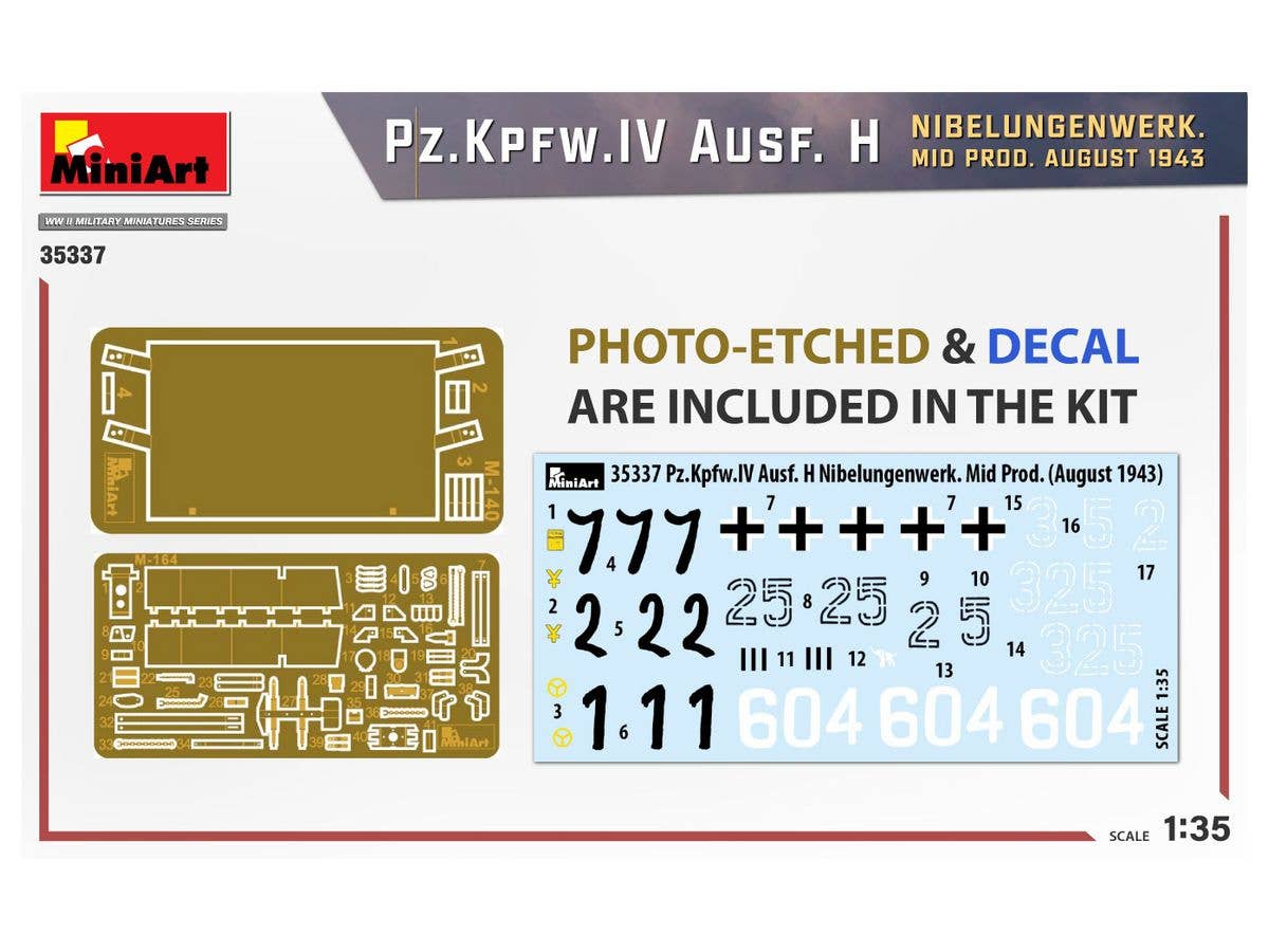 Miniart 1/35 Pz.Kpfw.IV Ausf. H Nibelungenwerk. Mid Prod. (August 1943) | 4820183314376