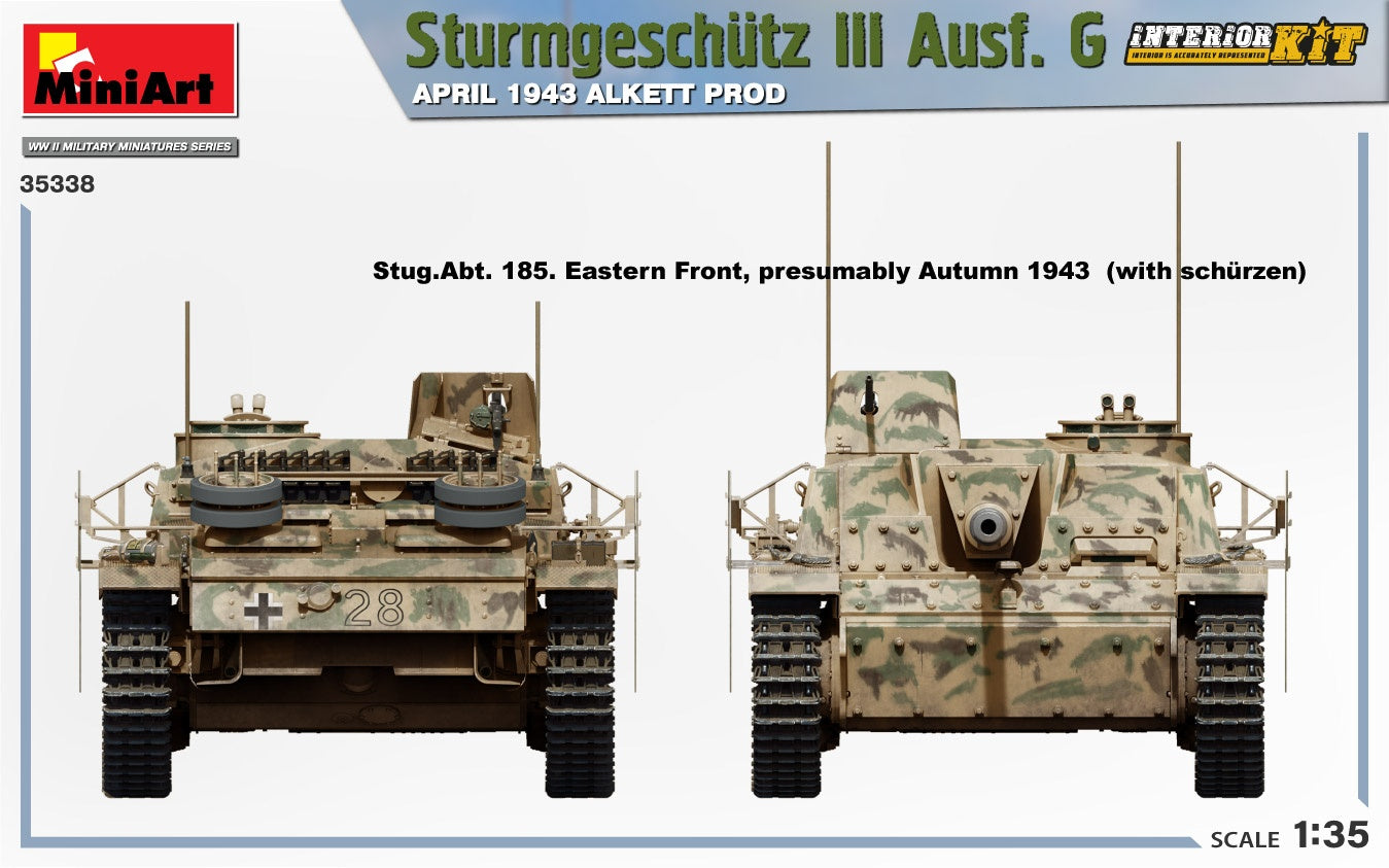 Miniart 1/35 Sturmgeschutz III Ausf. G April 1943 Alkett Prod. Interior Kit | 5905090346111