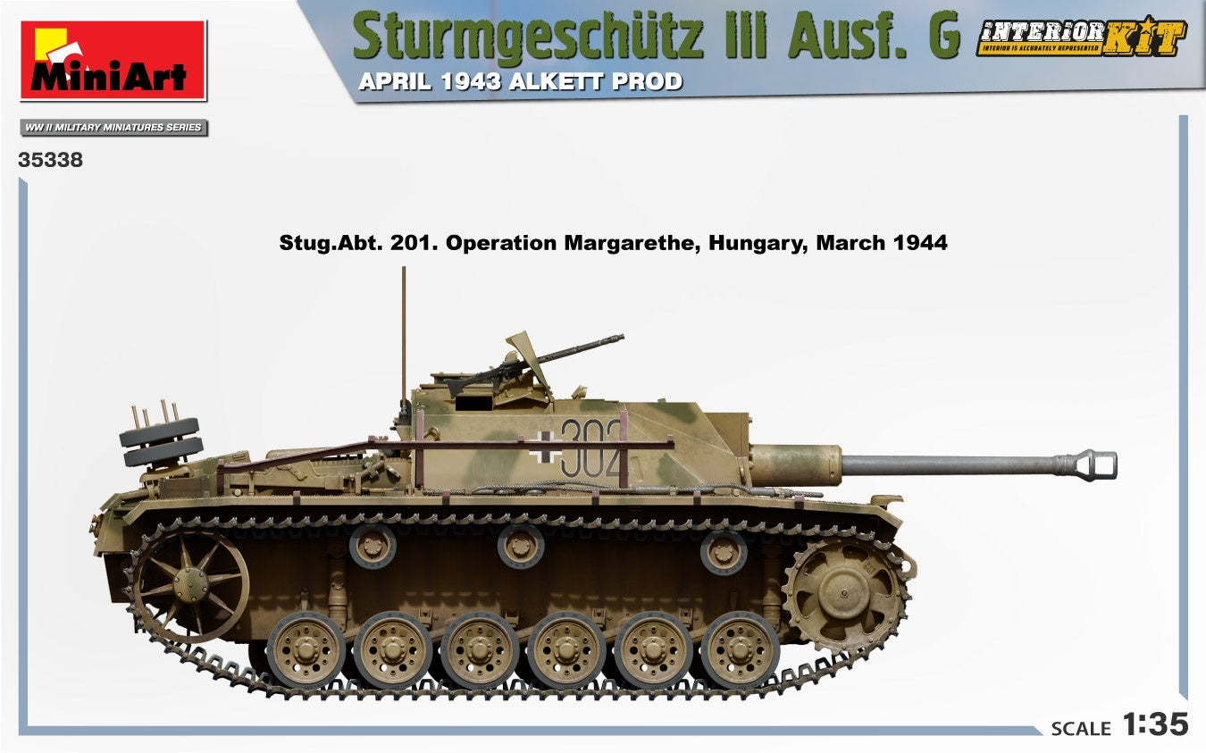 Miniart 1/35 Sturmgeschutz III Ausf. G April 1943 Alkett Prod. Interior Kit | 5905090346111