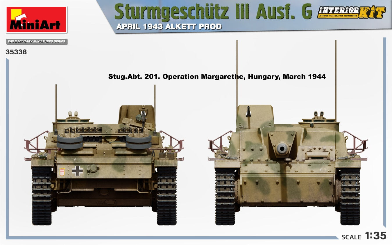 Miniart 1/35 Sturmgeschutz III Ausf. G April 1943 Alkett Prod. Interior Kit | 5905090346111