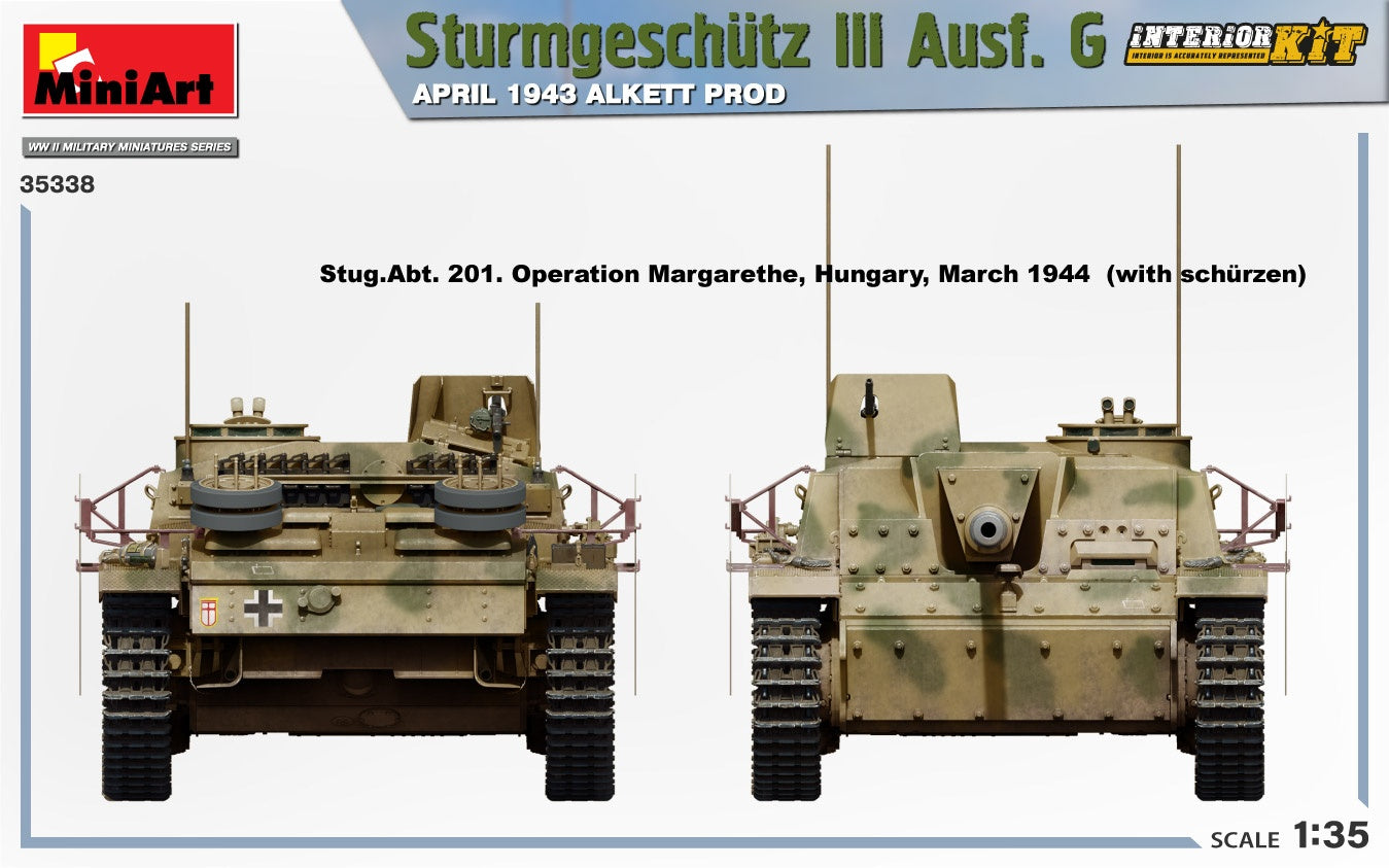 Miniart 1/35 Sturmgeschutz III Ausf. G April 1943 Alkett Prod. Interior Kit | 5905090346111