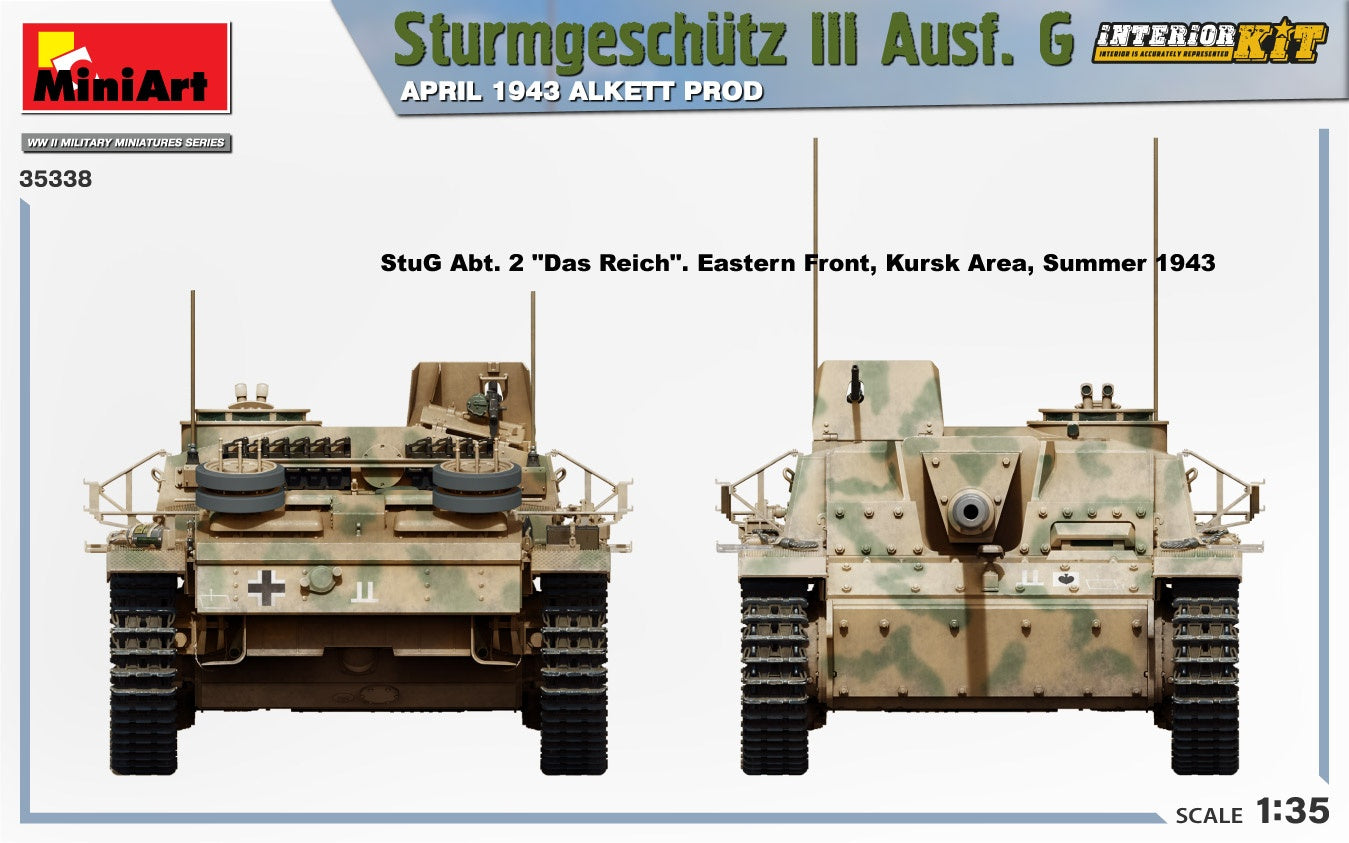 Miniart 1/35 Sturmgeschutz III Ausf. G April 1943 Alkett Prod. Interior Kit | 5905090346111