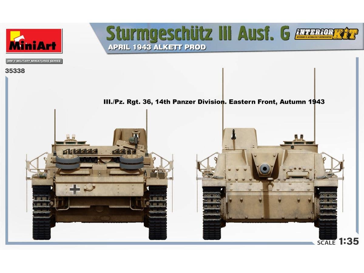 Miniart 1/35 Sturmgeschutz III Ausf. G April 1943 Alkett Prod. Interior Kit | 5905090346111