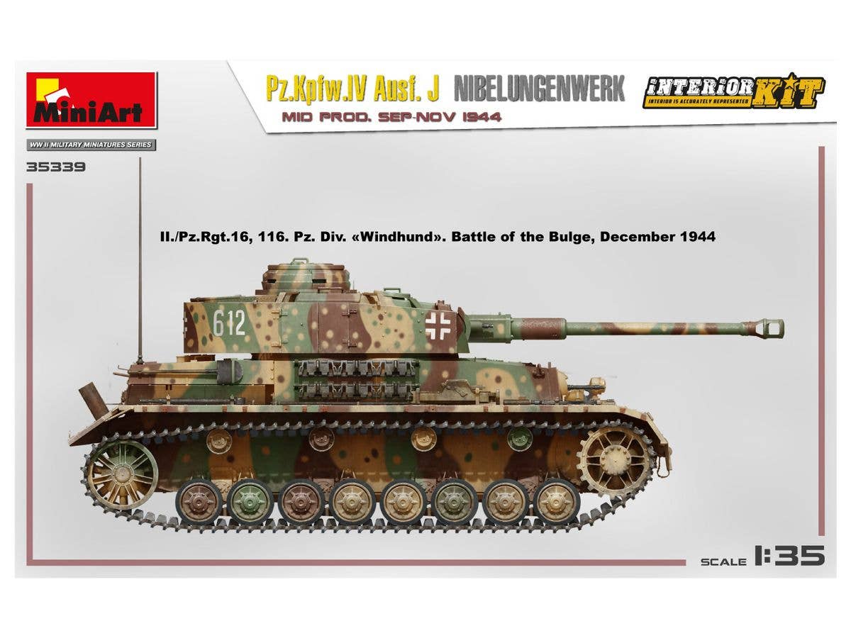 MiniArt 1/35 Pz.Kpfw.Iv Ausf. J Nibelungenwerk. Mid Prod. (Sep-Nov 1944) Interior Kit | 4820183314079