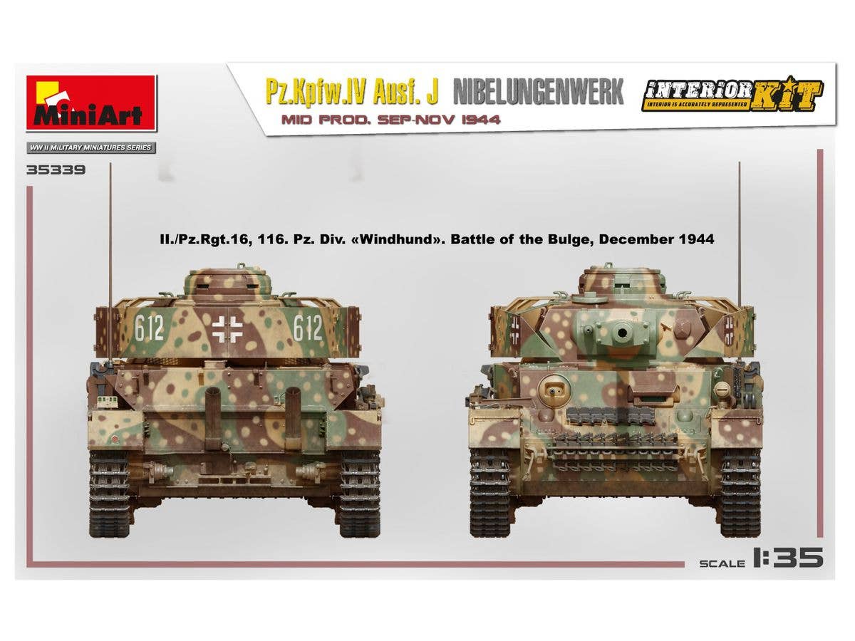 MiniArt 1/35 Pz.Kpfw.Iv Ausf. J Nibelungenwerk. Mid Prod. (Sep-Nov 1944) Interior Kit | 4820183314079