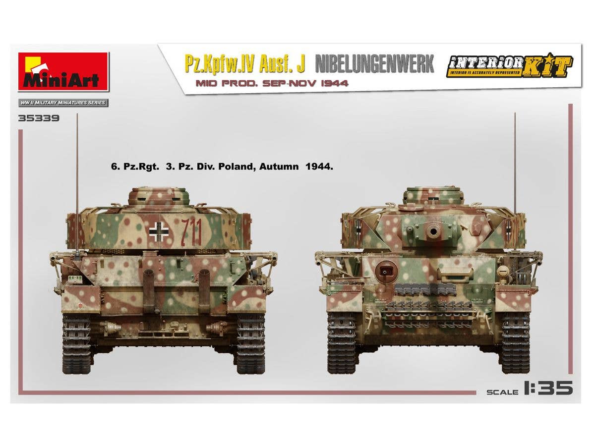 MiniArt 1/35 Pz.Kpfw.Iv Ausf. J Nibelungenwerk. Mid Prod. (Sep-Nov 1944) Interior Kit | 4820183314079