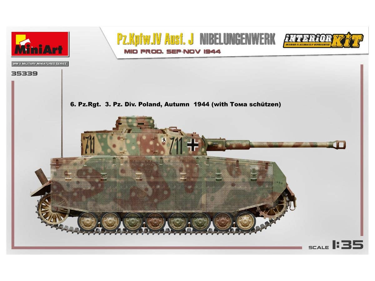 MiniArt 1/35 Pz.Kpfw.Iv Ausf. J Nibelungenwerk. Mid Prod. (Sep-Nov 1944) Interior Kit | 4820183314079