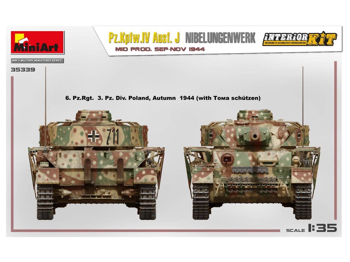 MiniArt 1/35 Pz.Kpfw.Iv Ausf. J Nibelungenwerk. Mid Prod. (Sep-Nov 1944) Interior Kit | 4820183314079