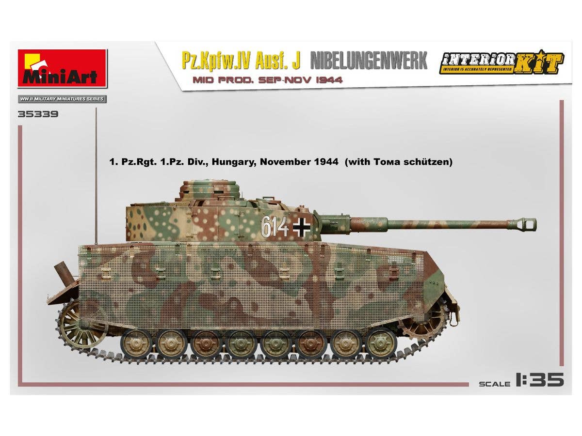 MiniArt 1/35 Pz.Kpfw.Iv Ausf. J Nibelungenwerk. Mid Prod. (Sep-Nov 1944) Interior Kit | 4820183314079