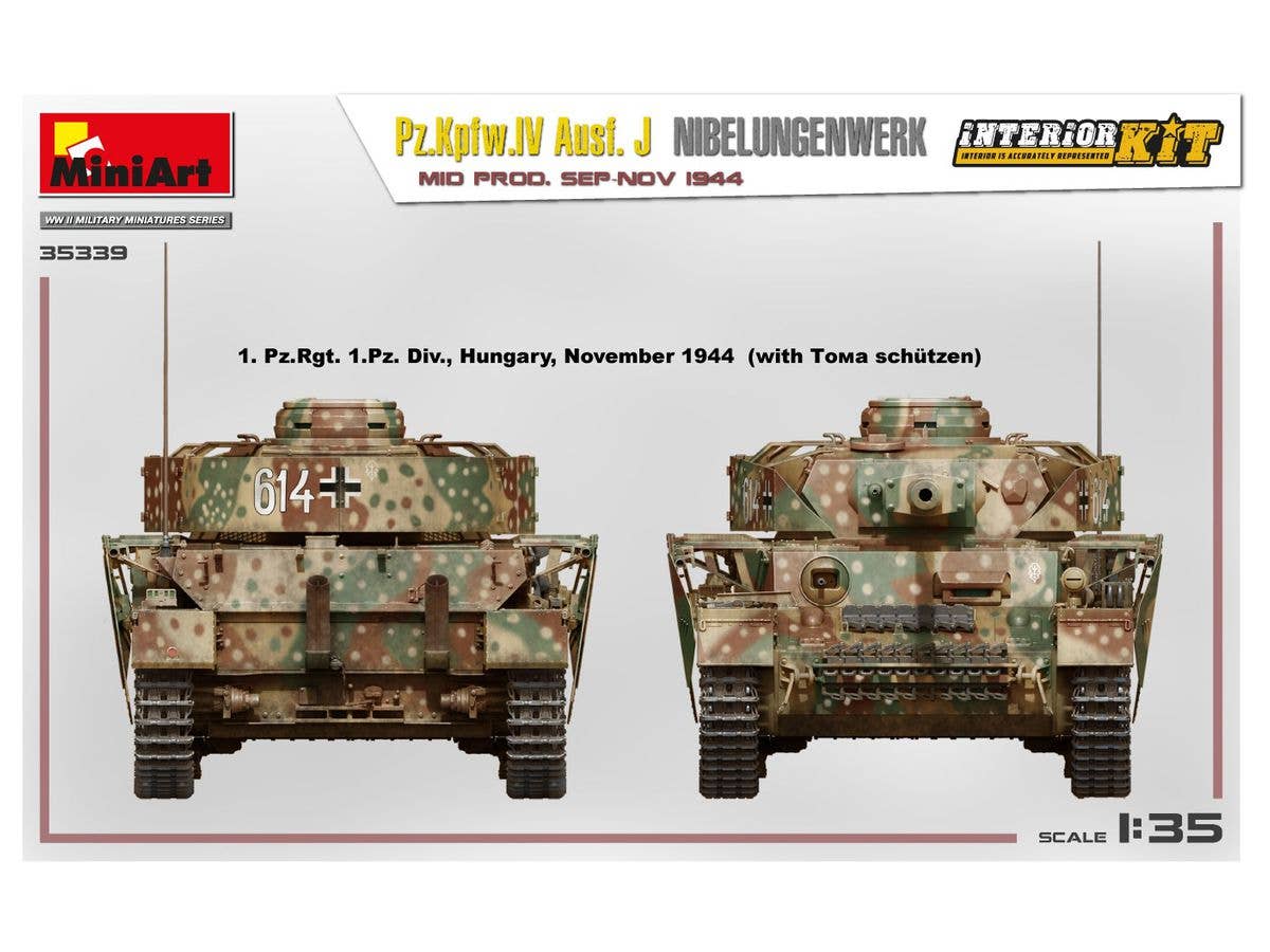 MiniArt 1/35 Pz.Kpfw.Iv Ausf. J Nibelungenwerk. Mid Prod. (Sep-Nov 1944) Interior Kit | 4820183314079