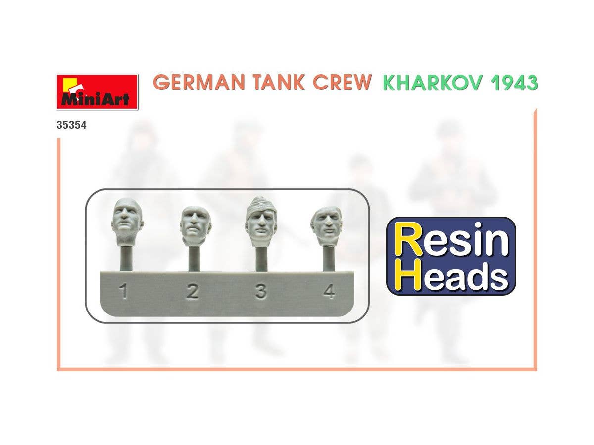 MiniArt 1/35 German Tank Crew.Kharkov 1943. Resin Heads | 4820183313560