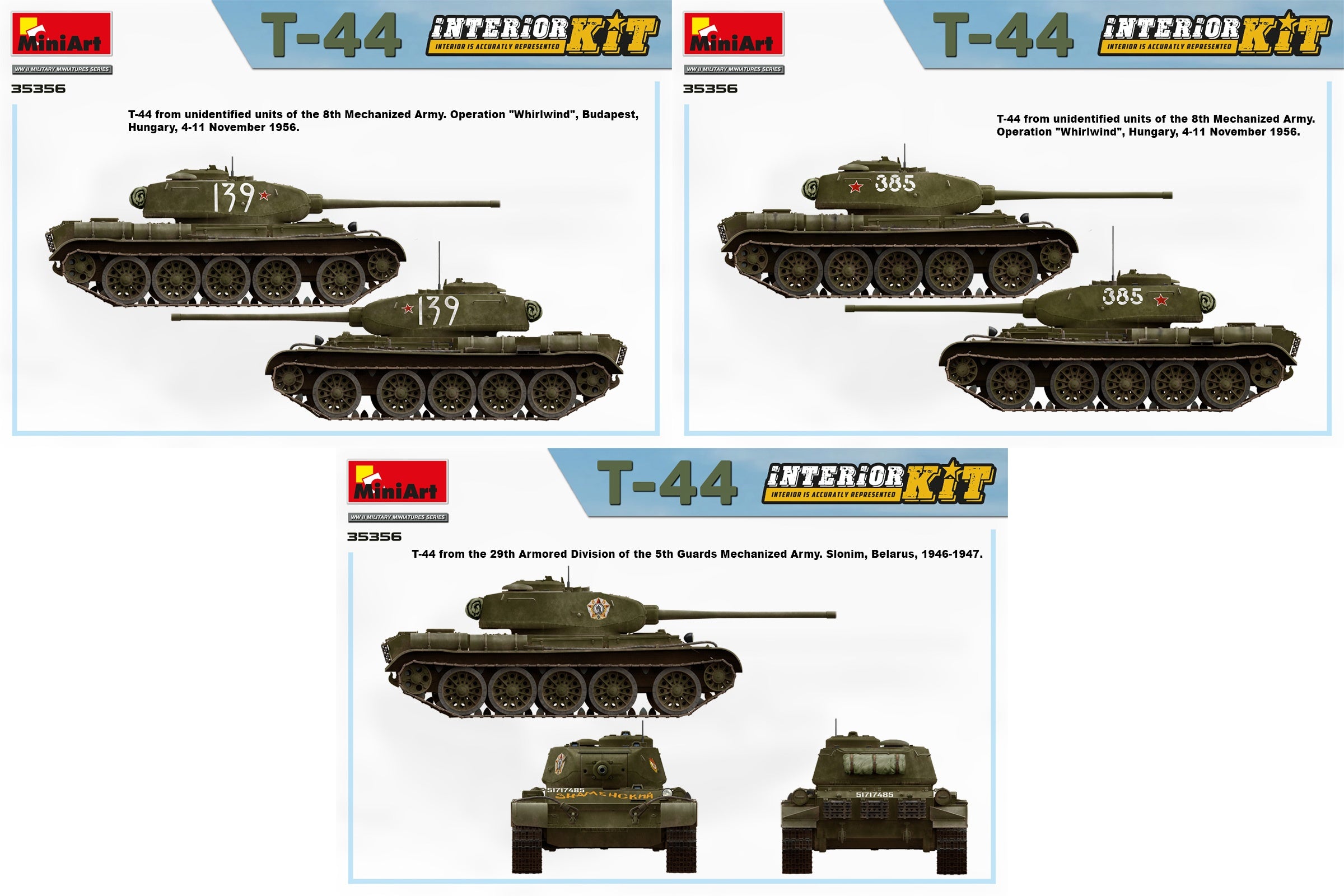 MiniArt 1/35 T-44 Interior Kit | 4820183313997