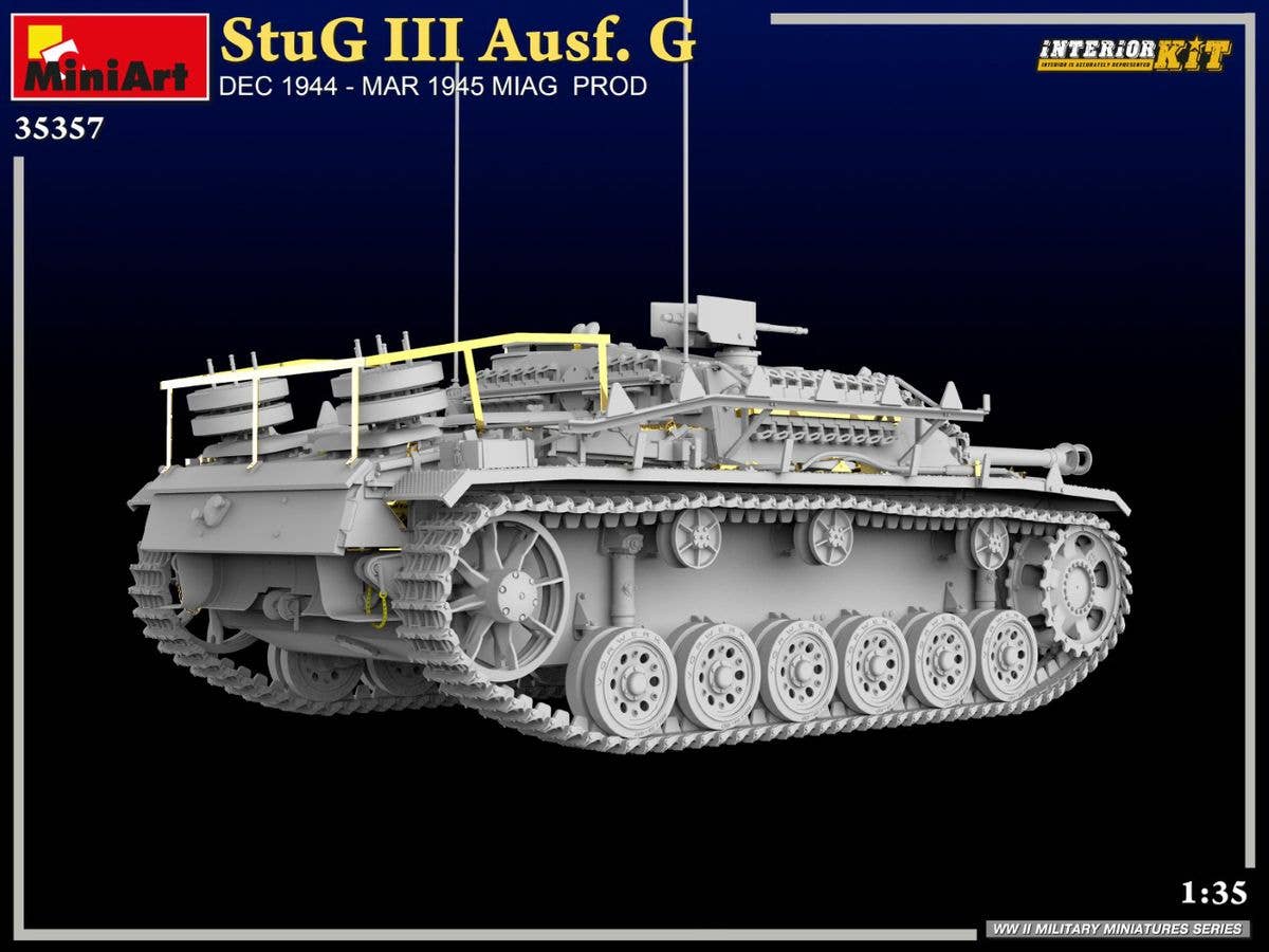 MiniArt 1/35 StuG III Ausf. G  Dec 1944 - Mar 1945 Miag  Prod. Interior Kit | 5905090346630