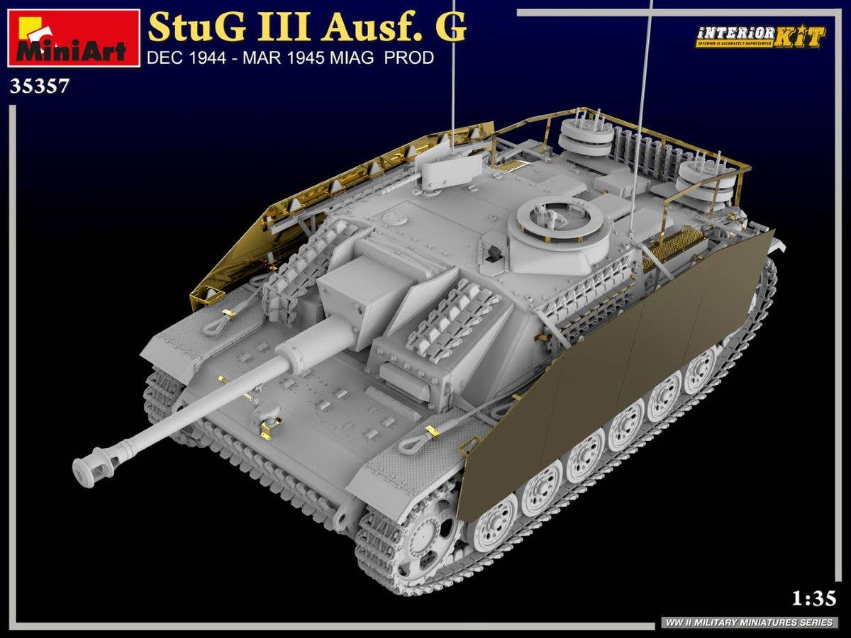MiniArt 1/35 StuG III Ausf. G  Dec 1944 - Mar 1945 Miag  Prod. Interior Kit | 5905090346630