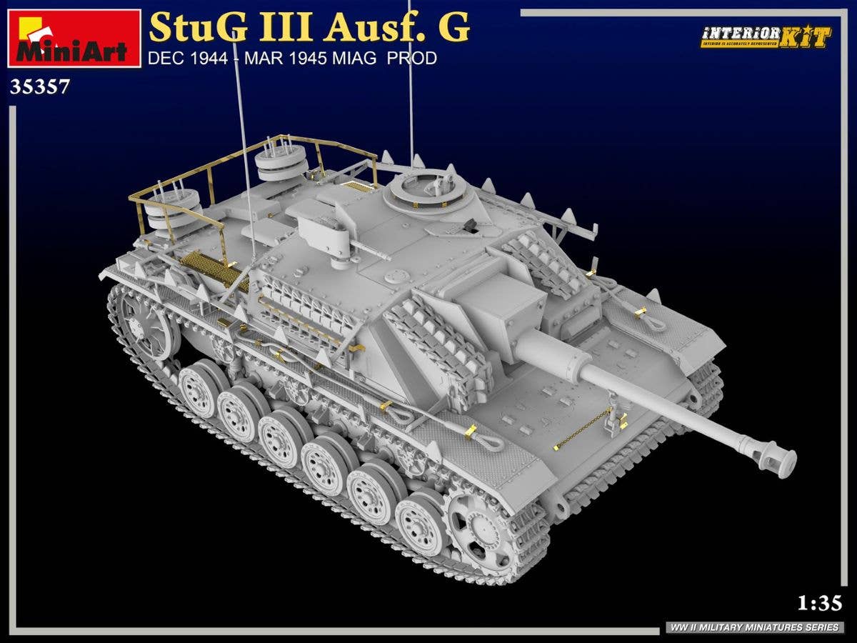MiniArt 1/35 StuG III Ausf. G  Dec 1944 - Mar 1945 Miag  Prod. Interior Kit | 5905090346630