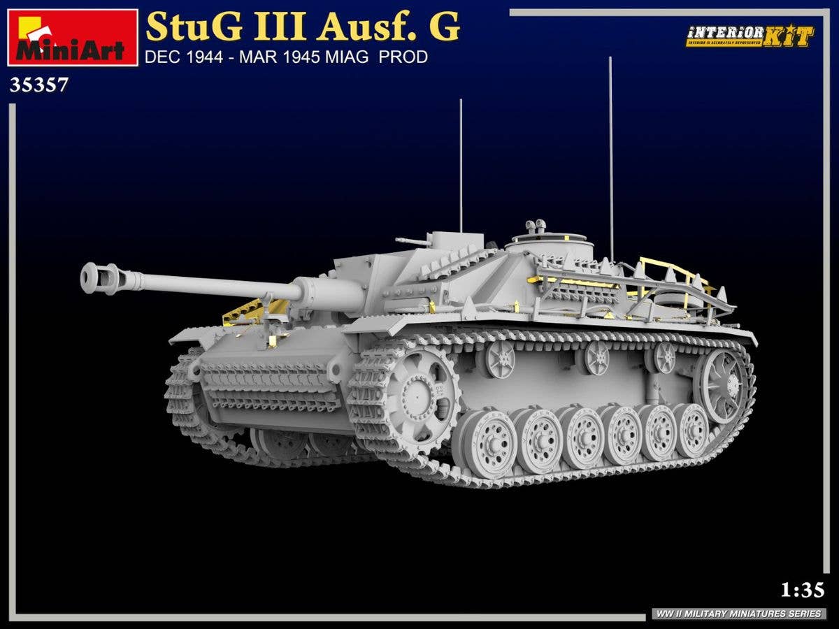 MiniArt 1/35 StuG III Ausf. G  Dec 1944 - Mar 1945 Miag  Prod. Interior Kit | 5905090346630