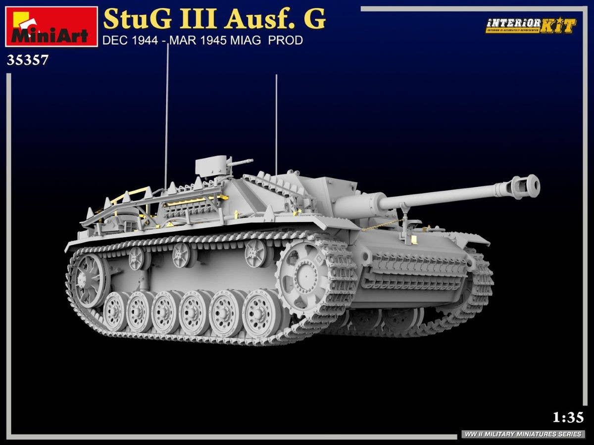 MiniArt 1/35 StuG III Ausf. G  Dec 1944 - Mar 1945 Miag  Prod. Interior Kit | 5905090346630