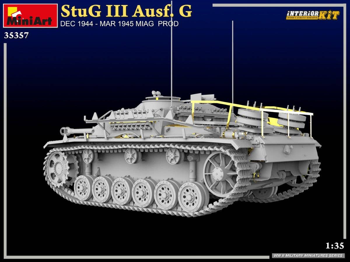 MiniArt 1/35 StuG III Ausf. G  Dec 1944 - Mar 1945 Miag  Prod. Interior Kit | 5905090346630